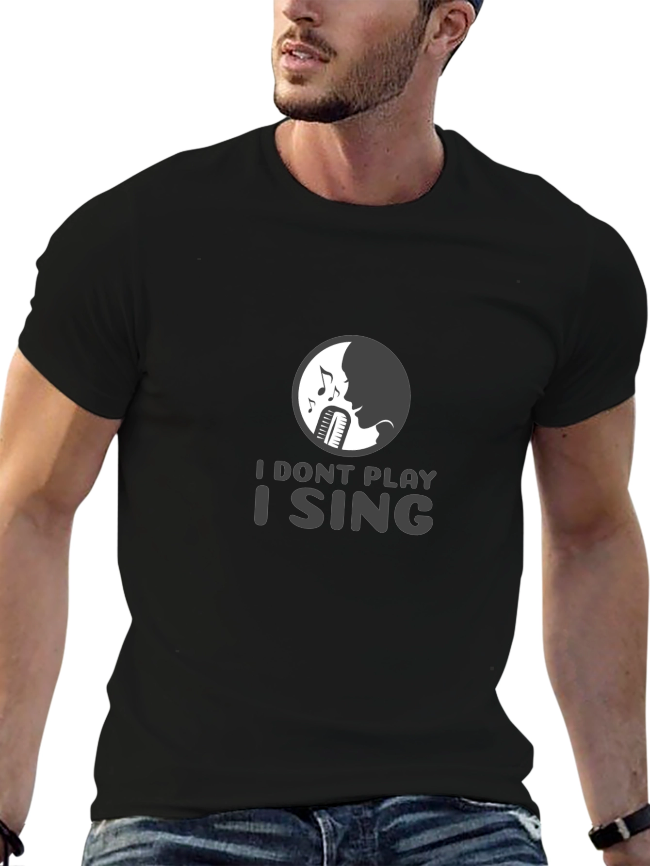 I Sing Graphic Tee - Musicians Black T-Shirt