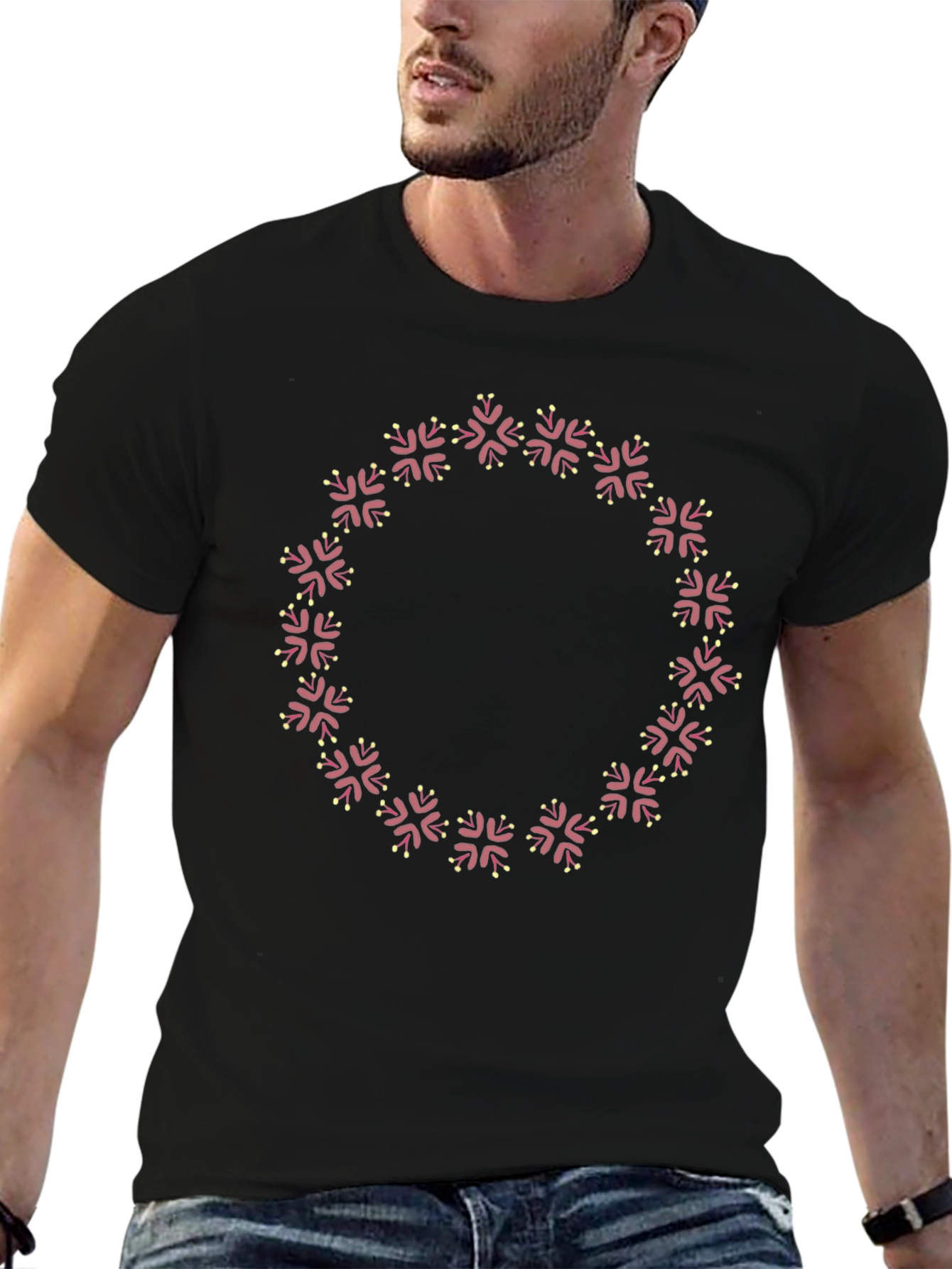 Circular Floral T-Shirt - Stylish Comfort