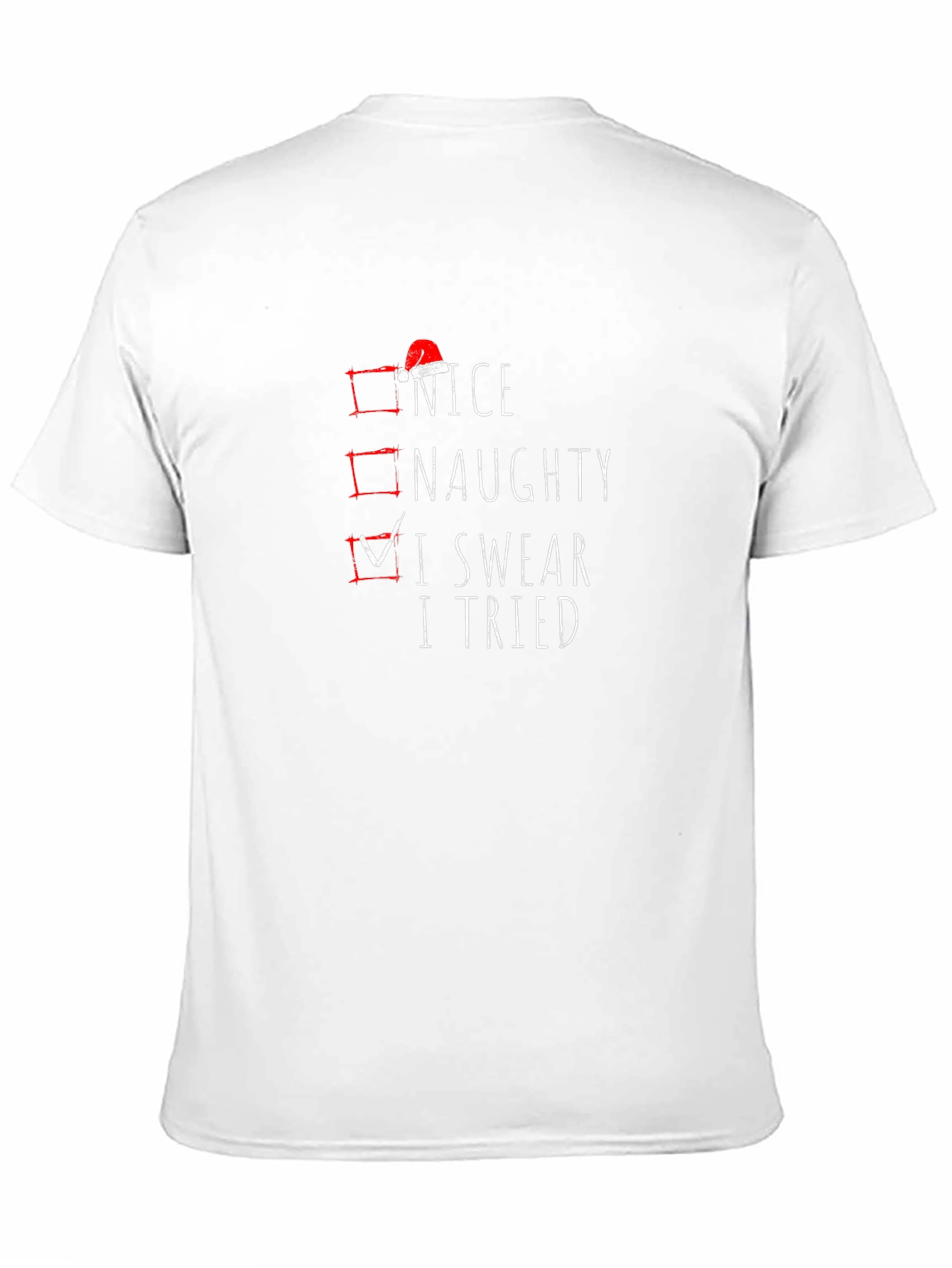 Naughty Nice I Swear I Tried Christmas Graphic Tee