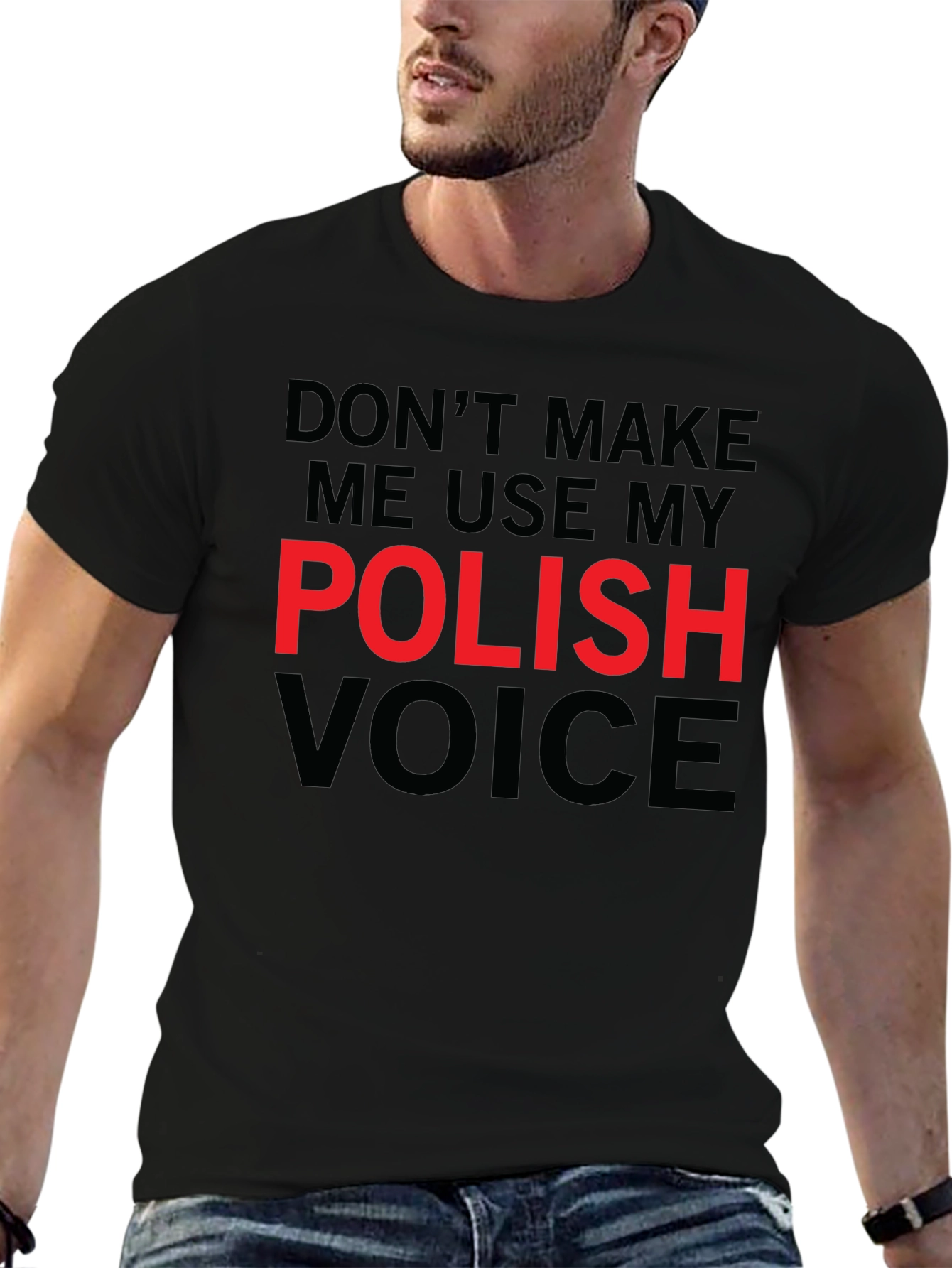 Polish Voice Graphic Tee - Funny Novelty T-Shirt