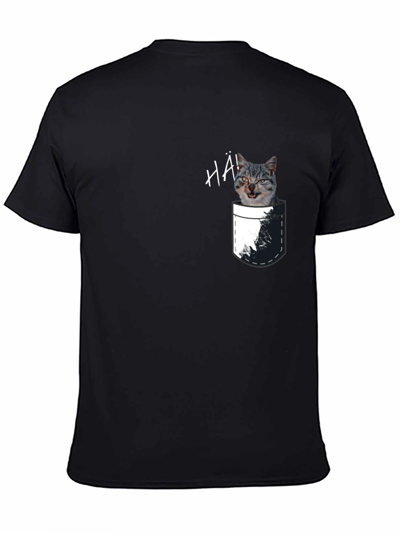 Cat Pocket T-Shirt - Funny Graphic Tee