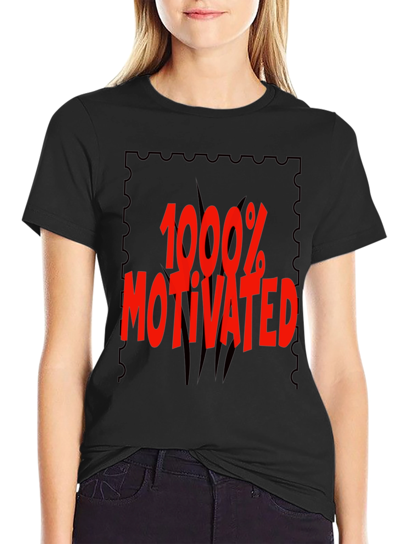 1000% Motivated Graphic Tee - Black