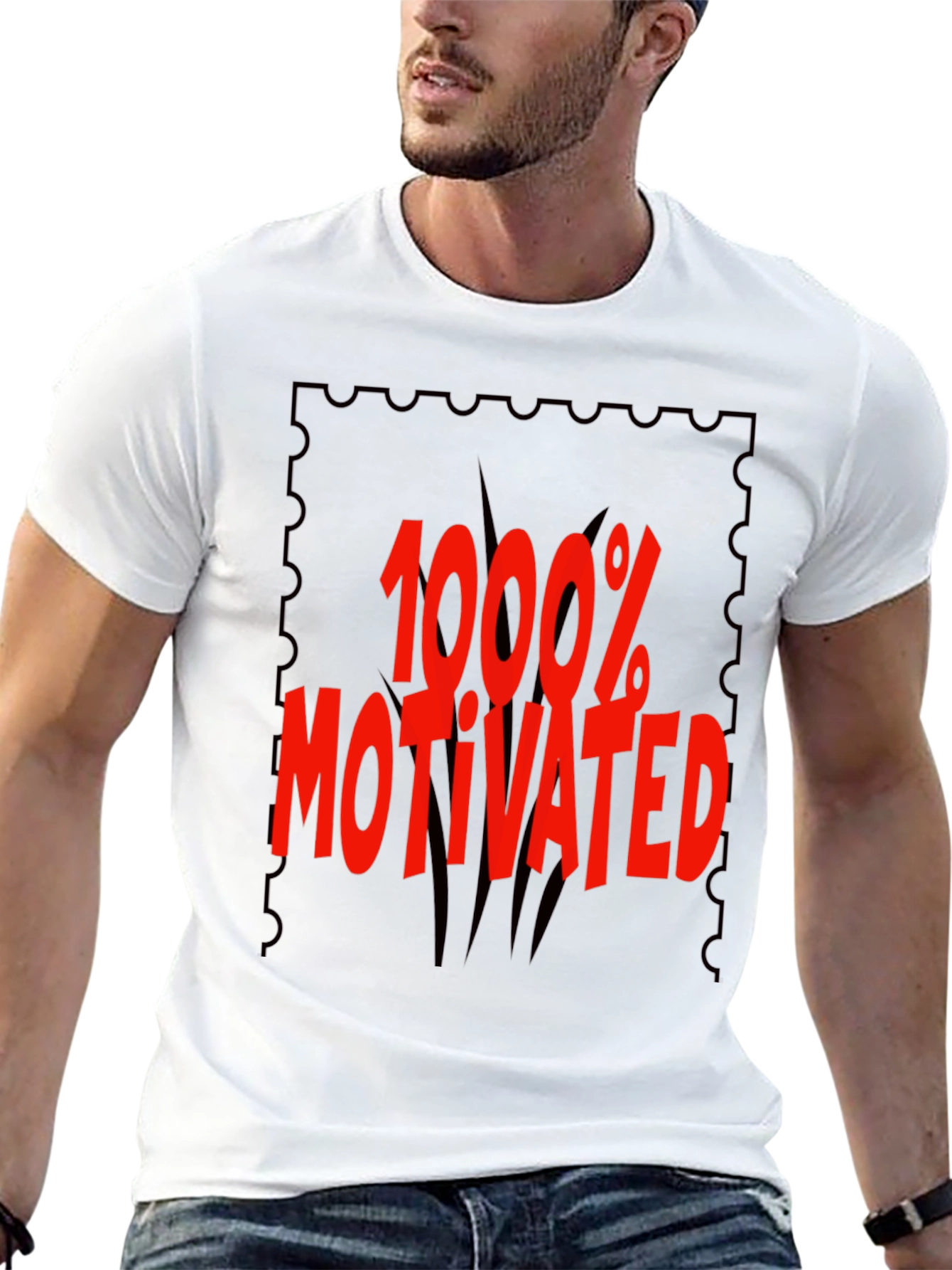 1000% Motivated Graphic Tee - Black