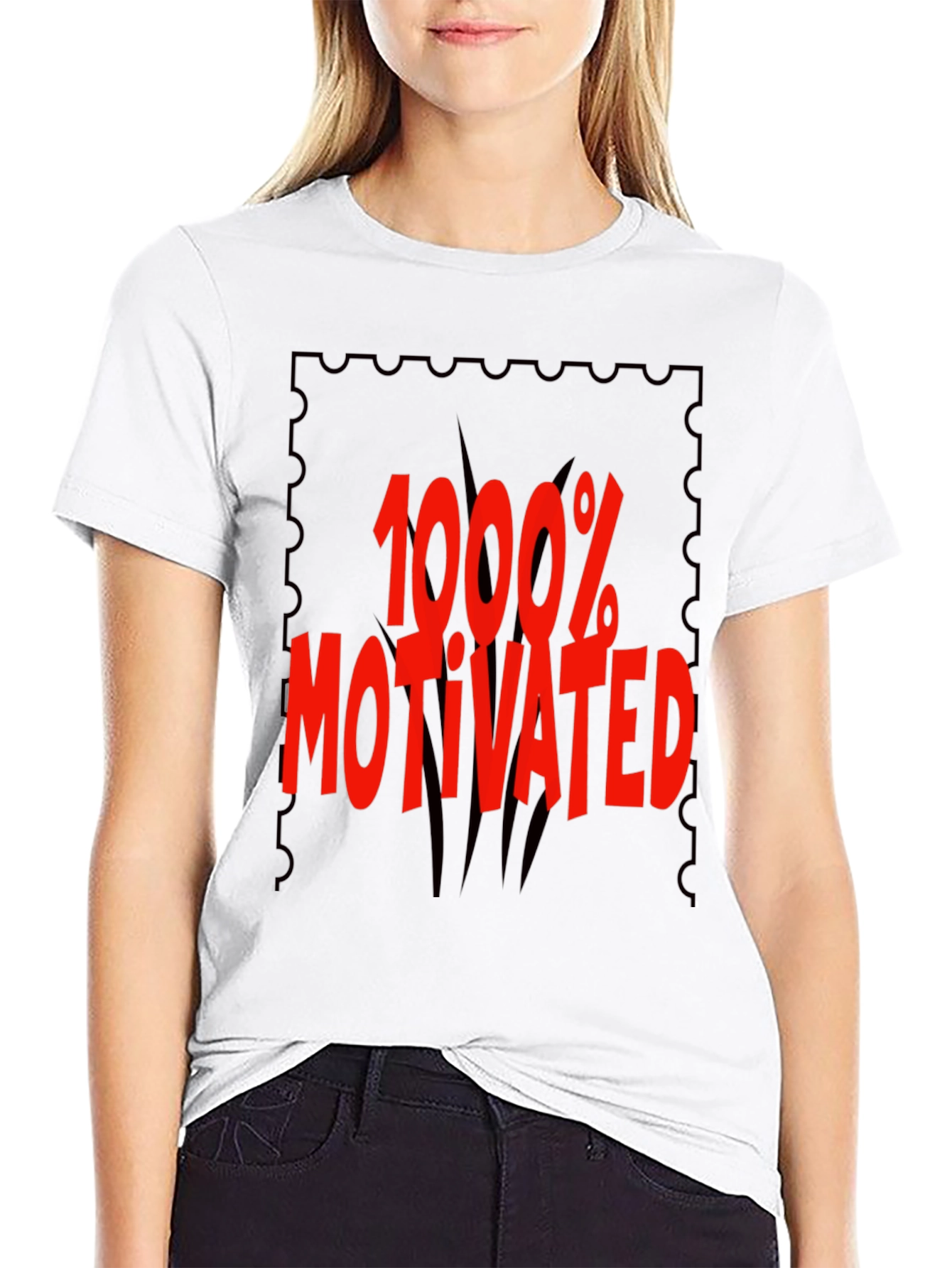 1000% Motivated Graphic Tee - Black