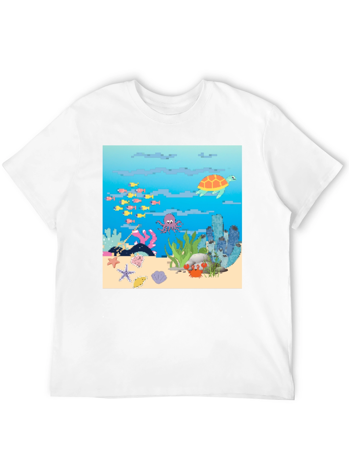 Pixelated Ocean Life T-Shirt