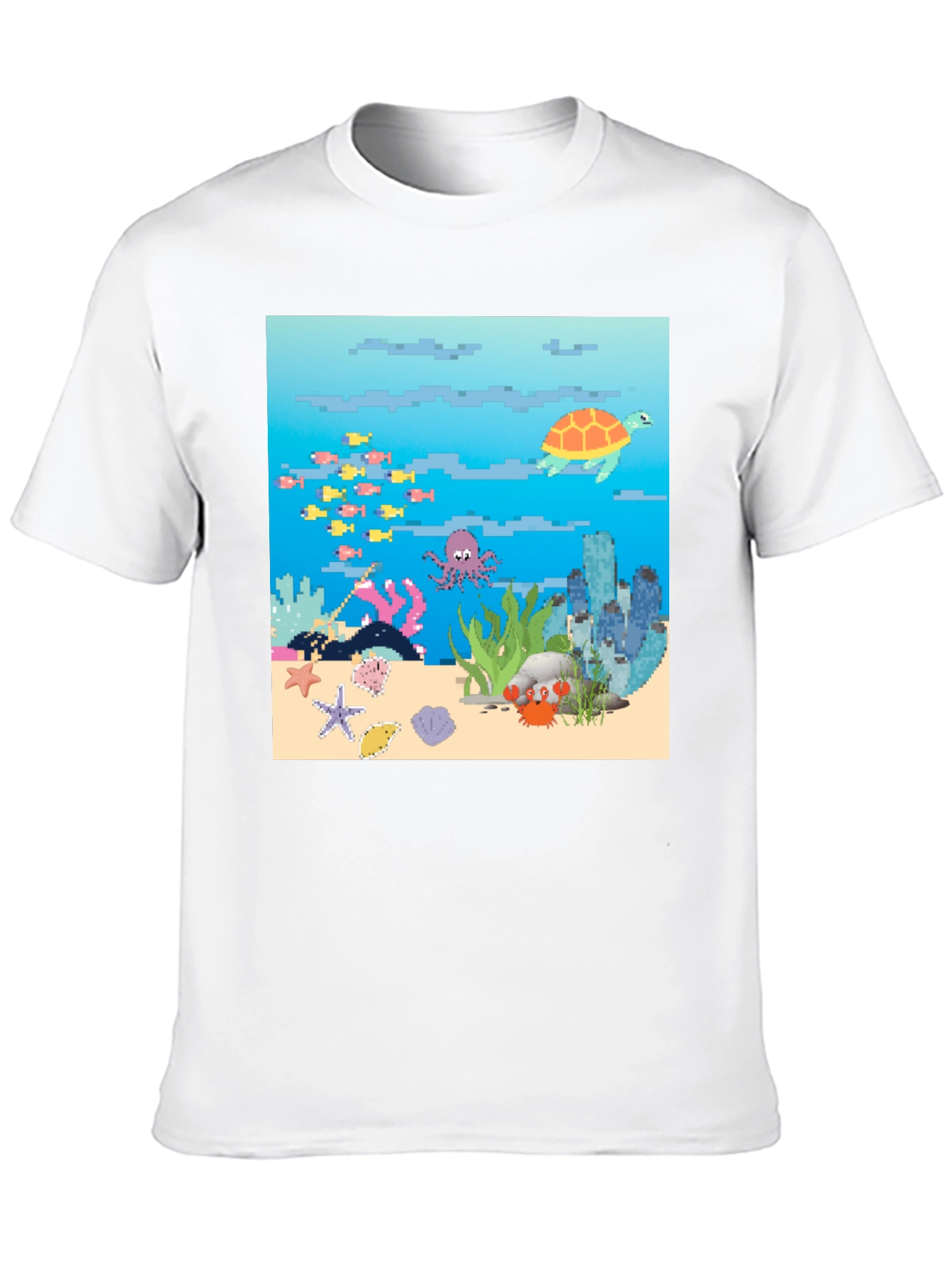 Pixelated Ocean Life T-Shirt