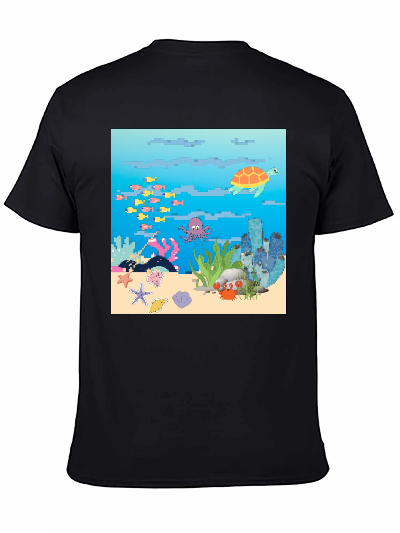 Pixelated Ocean Life T-Shirt