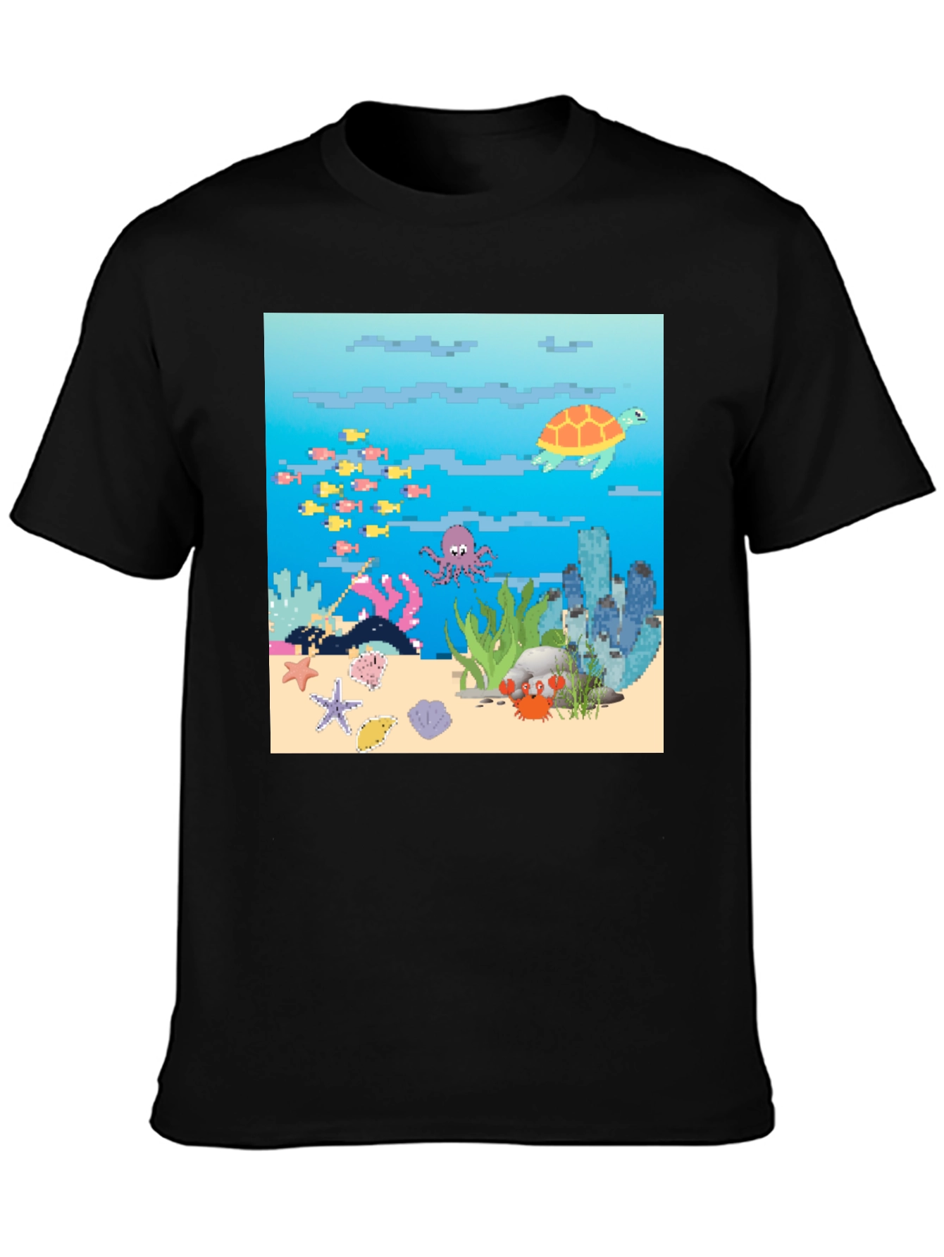 Pixelated Ocean Life T-Shirt
