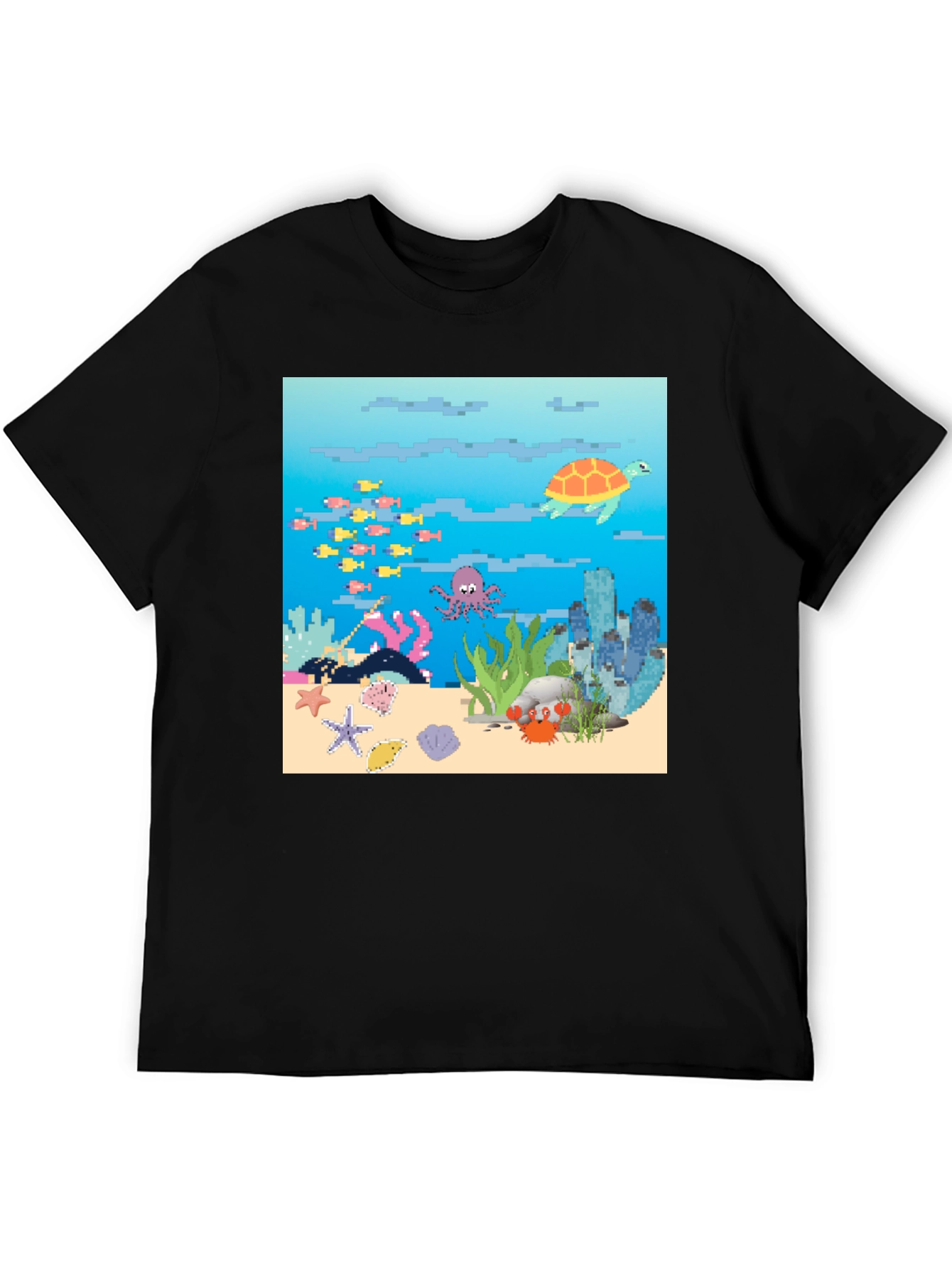 Pixelated Ocean Life T-Shirt