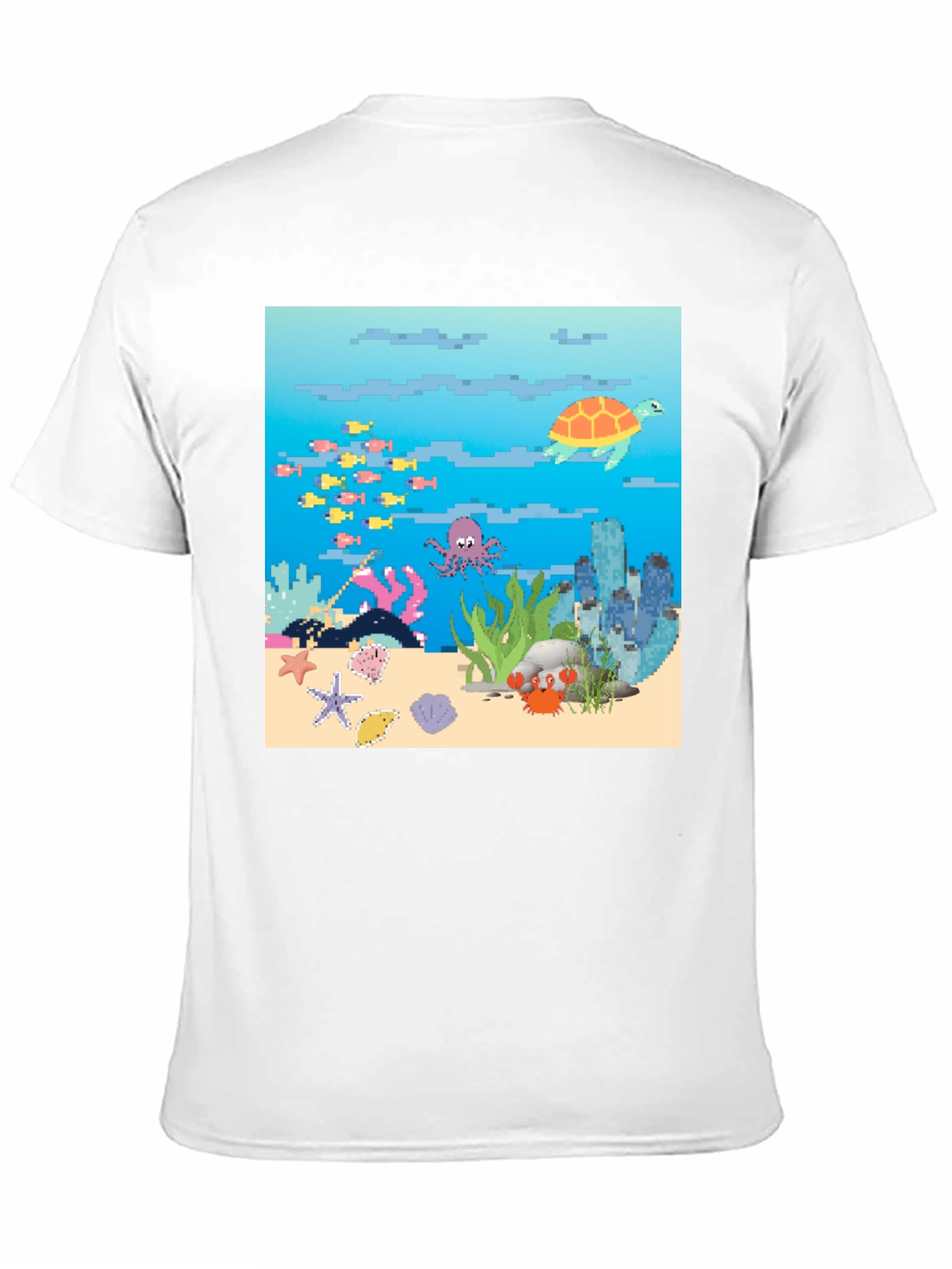 Pixelated Ocean Life T-Shirt