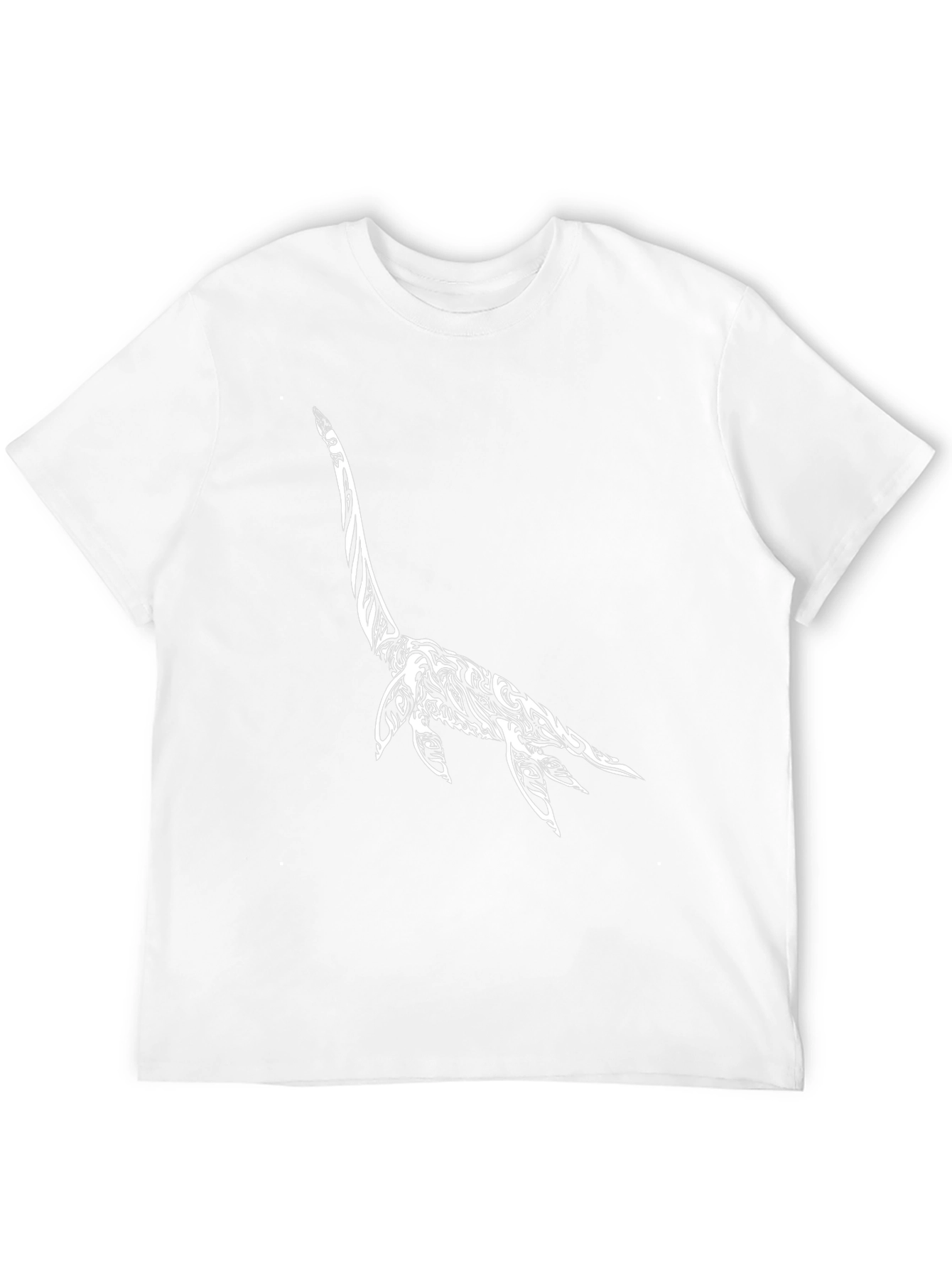 Stylish Black T-Shirt with Plesiosaur Design