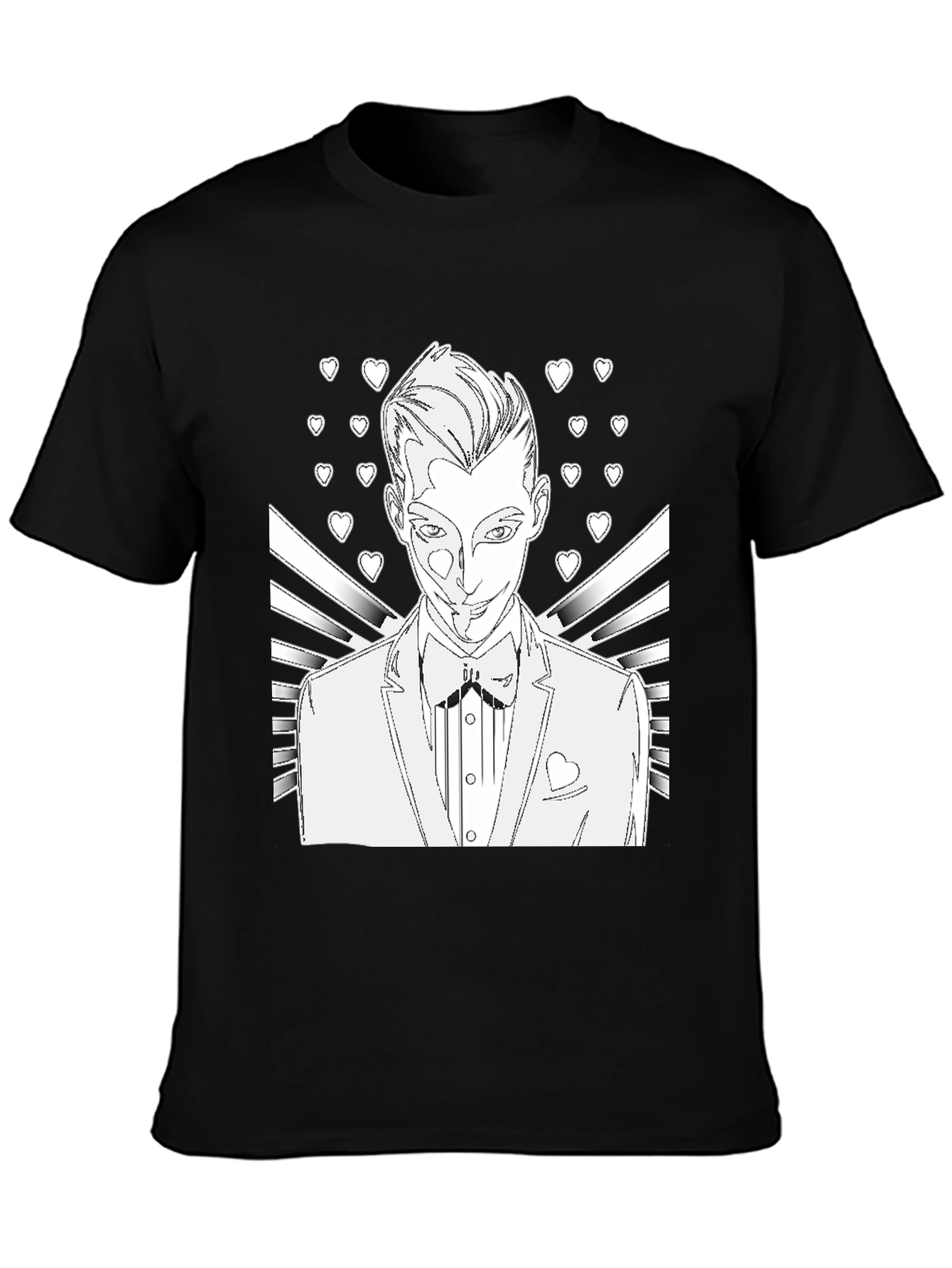 Line Art Tuxedo Man T-Shirt