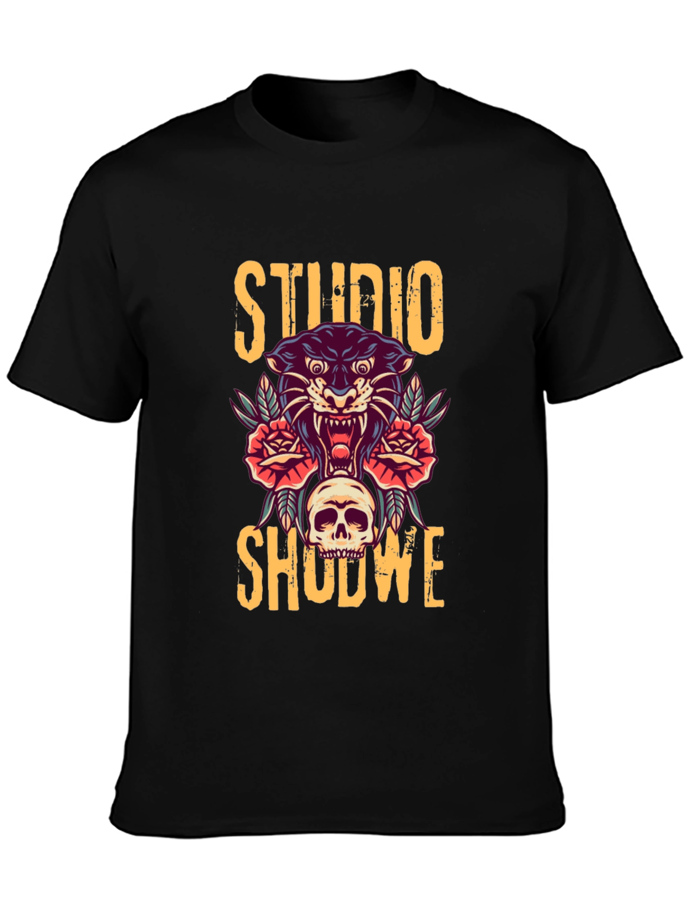 Studio Shodwe Graphic Tee - Skull & Panther Design