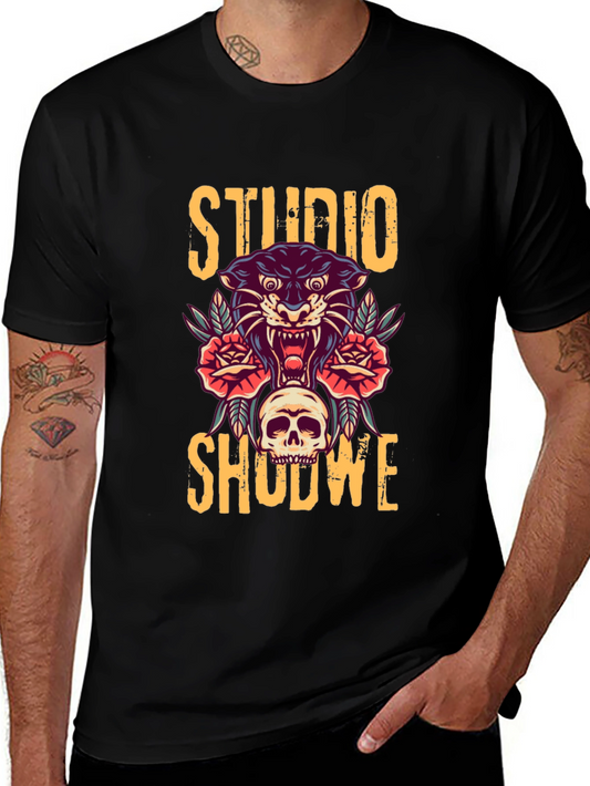 Studio Shodwe Graphic Tee - Skull & Panther Design