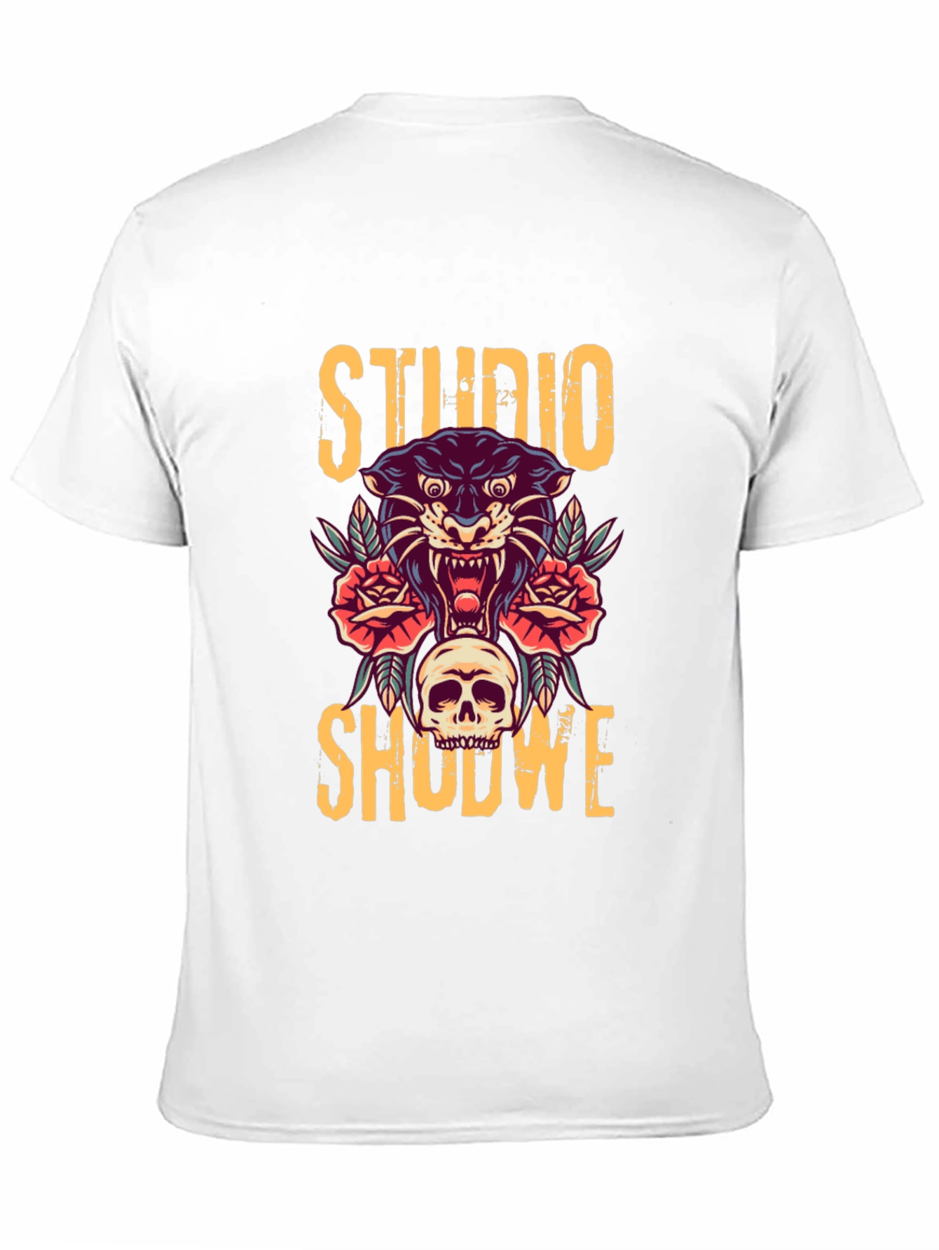 Studio Shodwe Graphic Tee - Skull & Panther Design