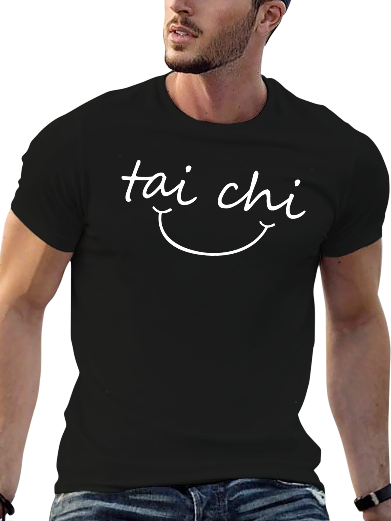 Tai Chi Smiley Face Graphic T-Shirt