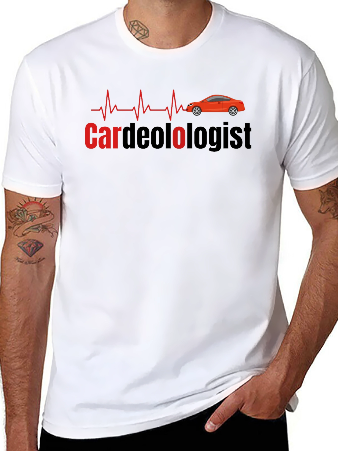 Car-deologist Tee - Auto Mechanic Heartbeat T-Shirt