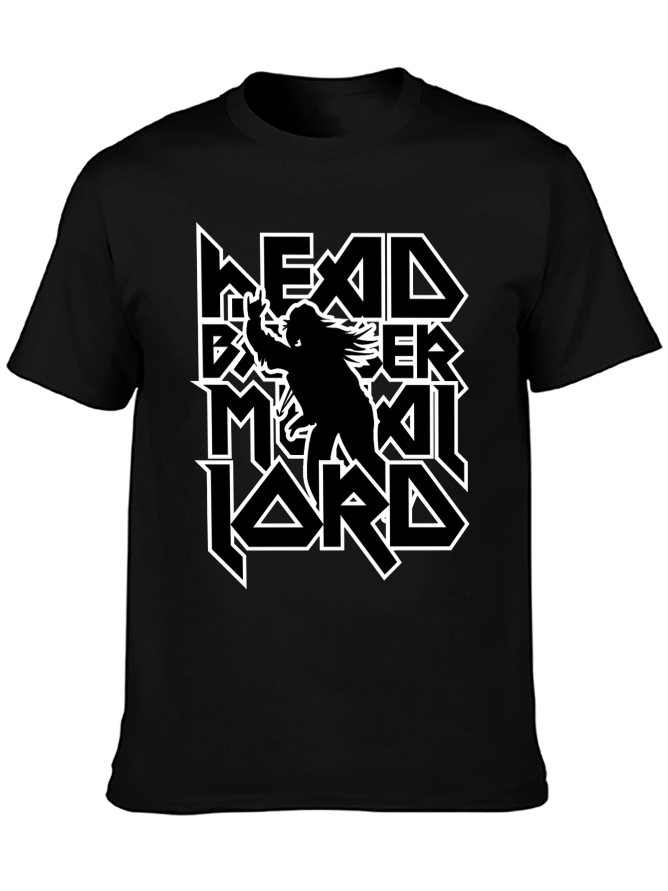 Headbanger Metal Lord Black T-Shirt
