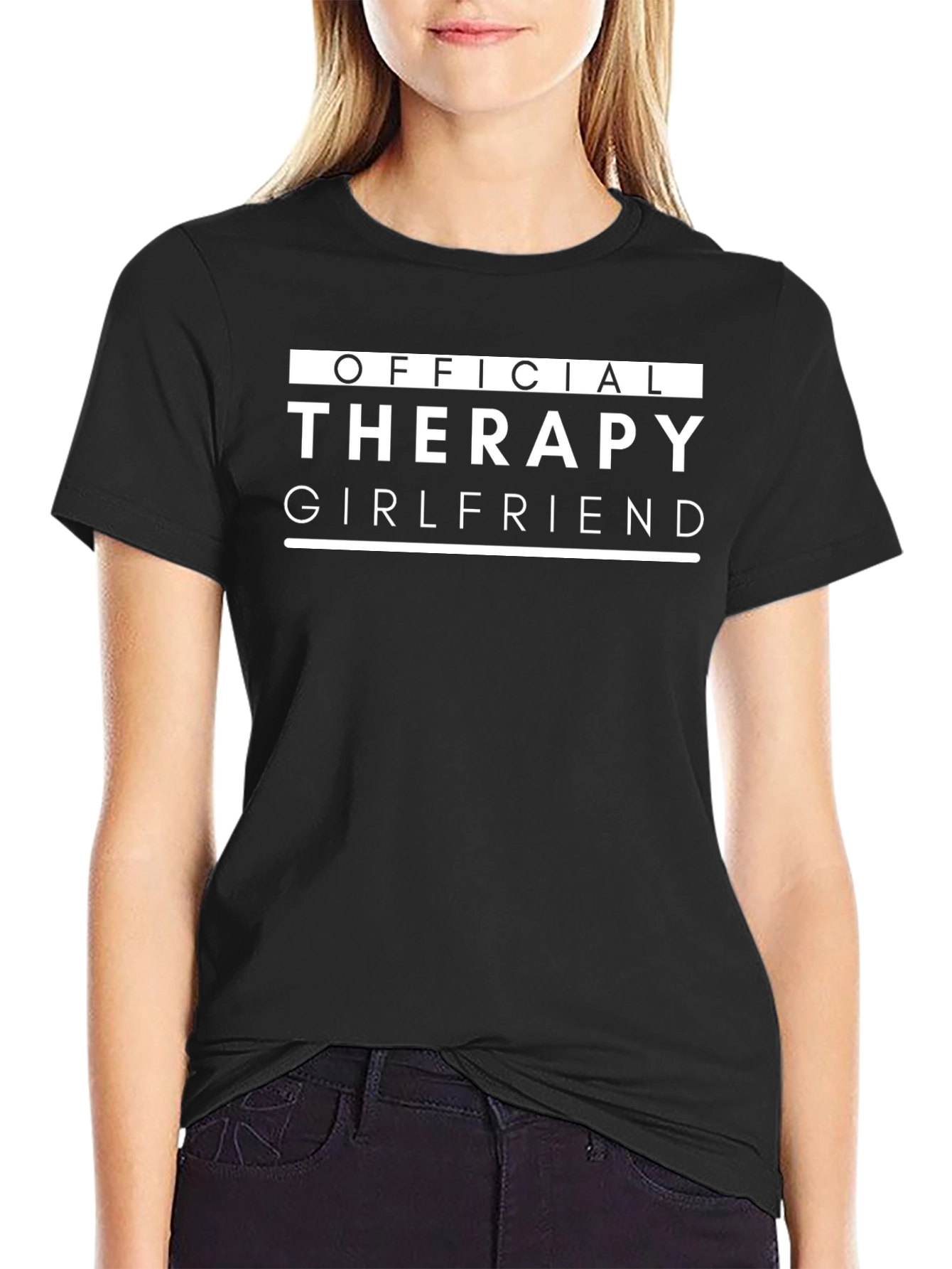 Official Therapy Girlfriend Graphic Tee - Black