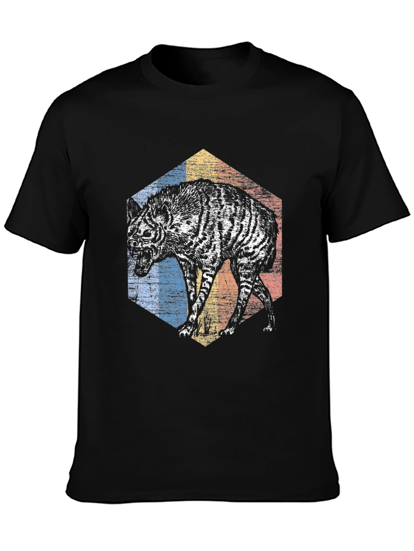 Hyena Graphic Tee - Mens Black T-Shirt