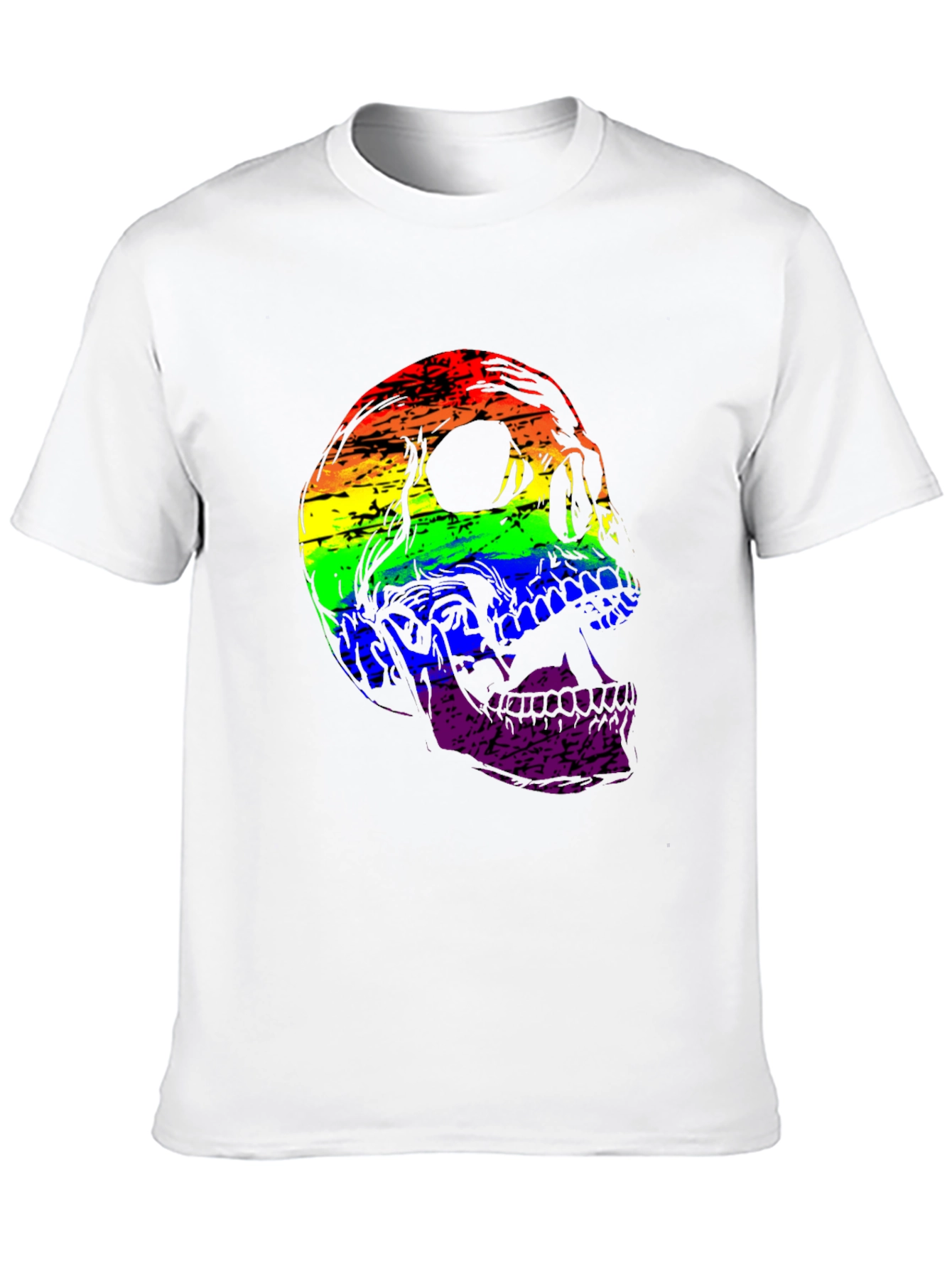 Rainbow Skull Graphic T-Shirt