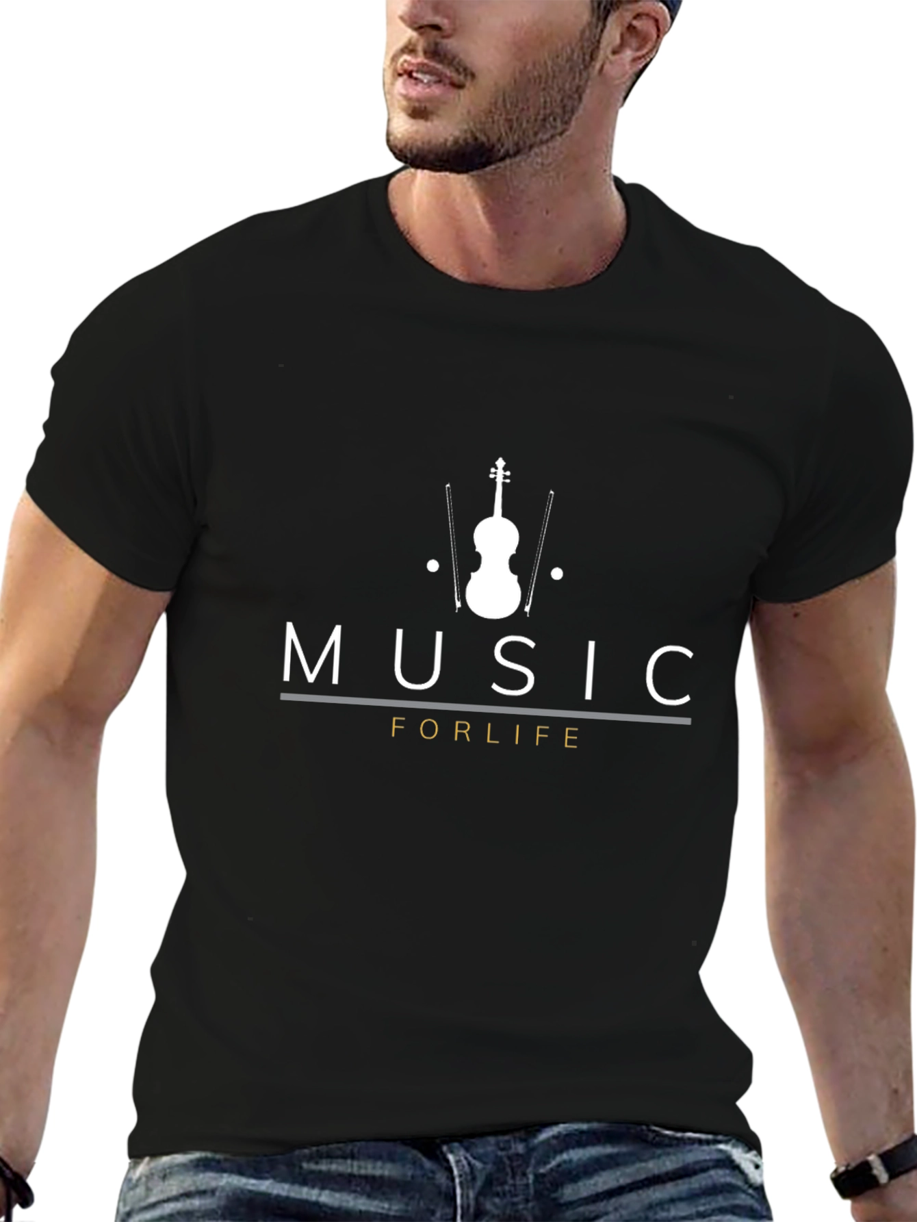 Music For Life Black T-Shirt