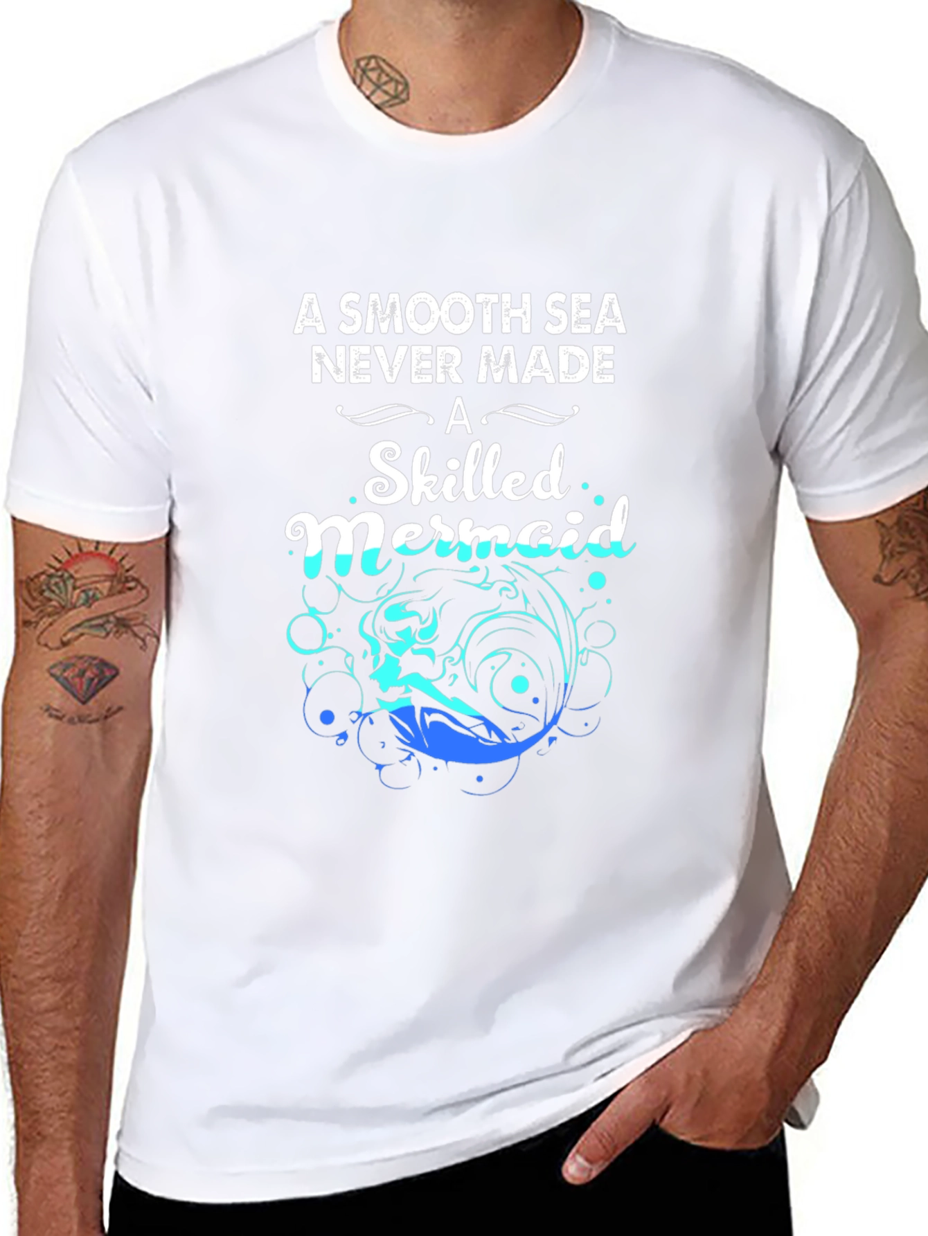 Skilled Mermaid Graphic T-Shirt - Motivational Tee