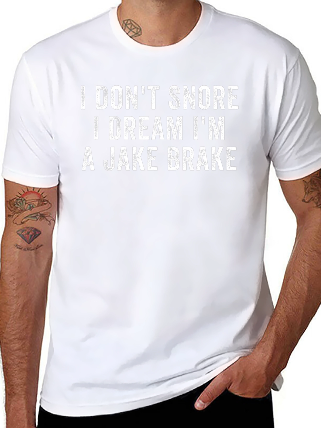 Funny I Dream Im A Jake Brake Black T-Shirt