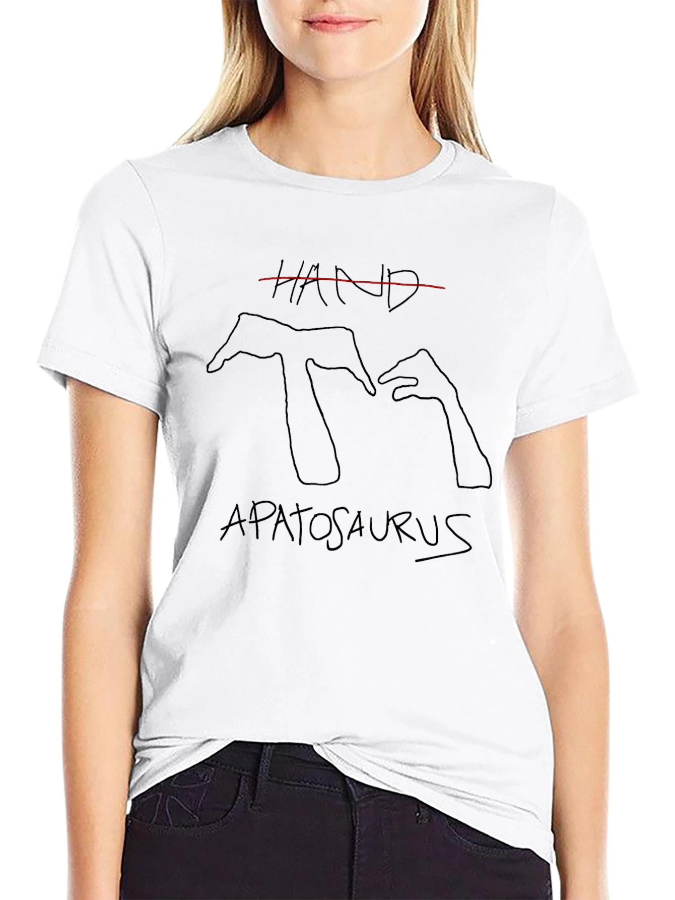 Funny Apatosaurus T-Shirt - Hand Drawn Dinosaur Tee