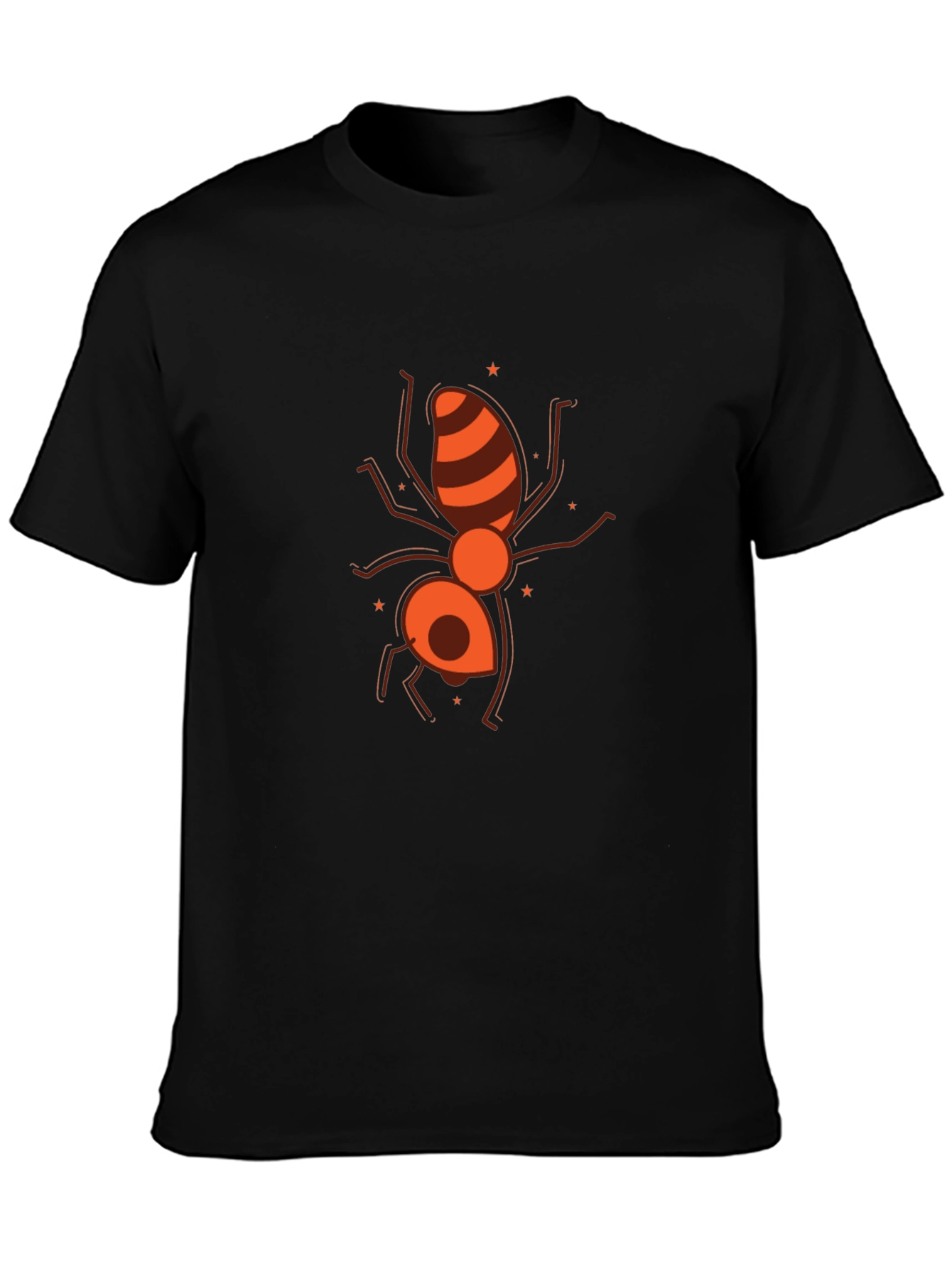 Ant Graphic Black T-Shirt - Unique Insect Design