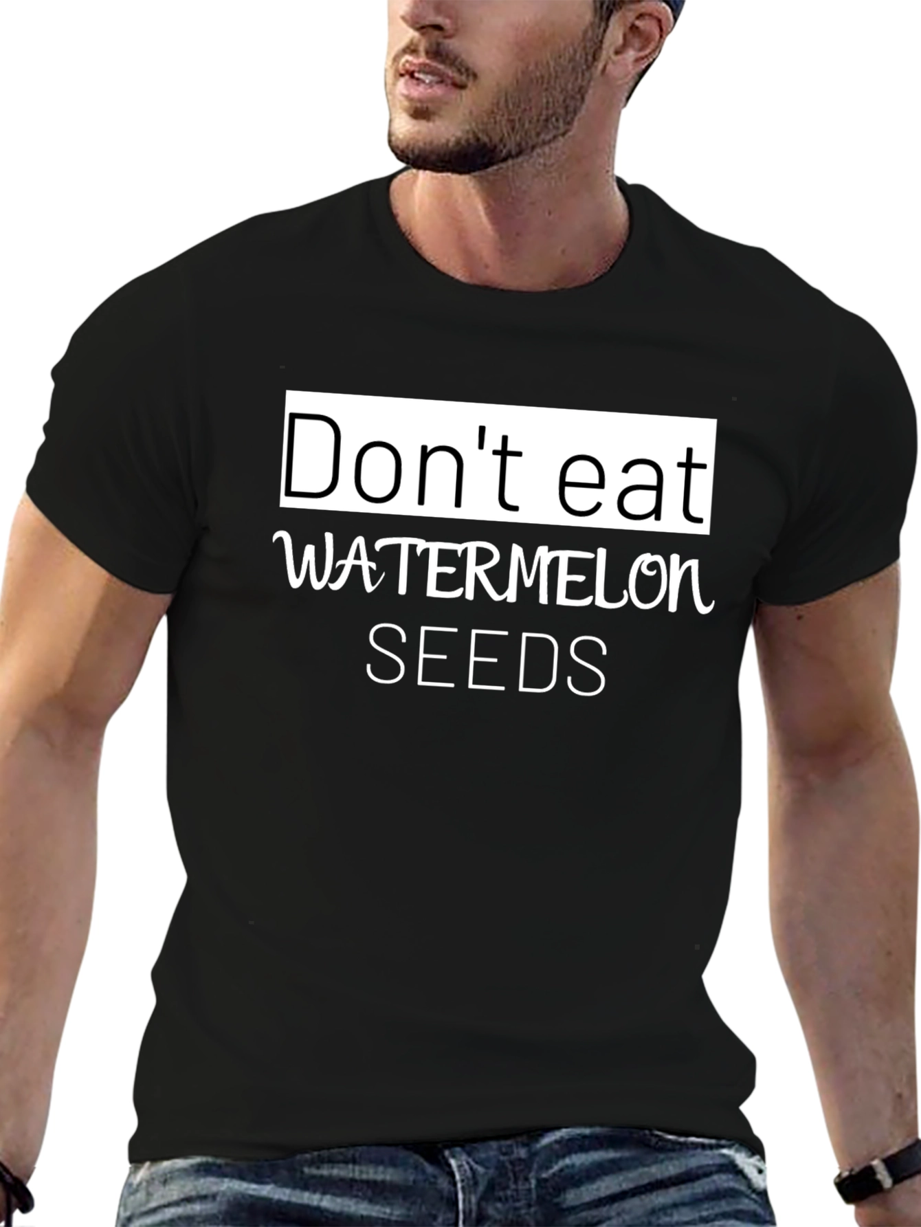 Funny Dont Eat Watermelon Seeds Graphic Tee