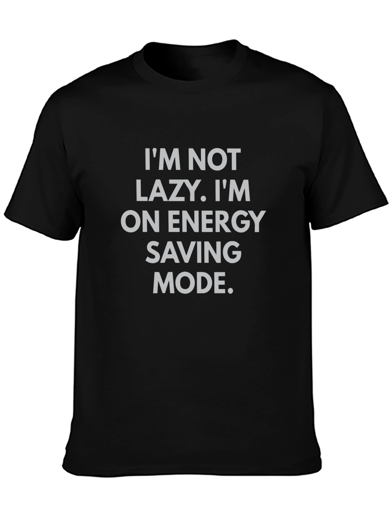 Funny Energy Saving Mode Black T-Shirt