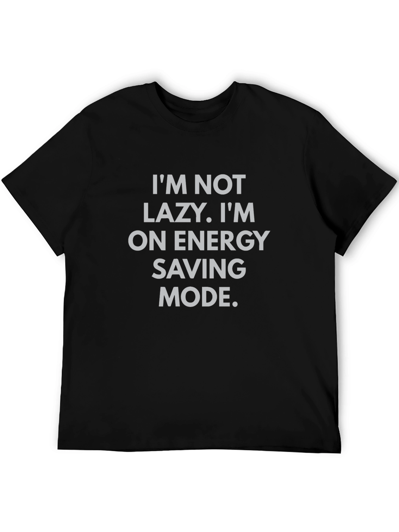 Funny Energy Saving Mode Black T-Shirt