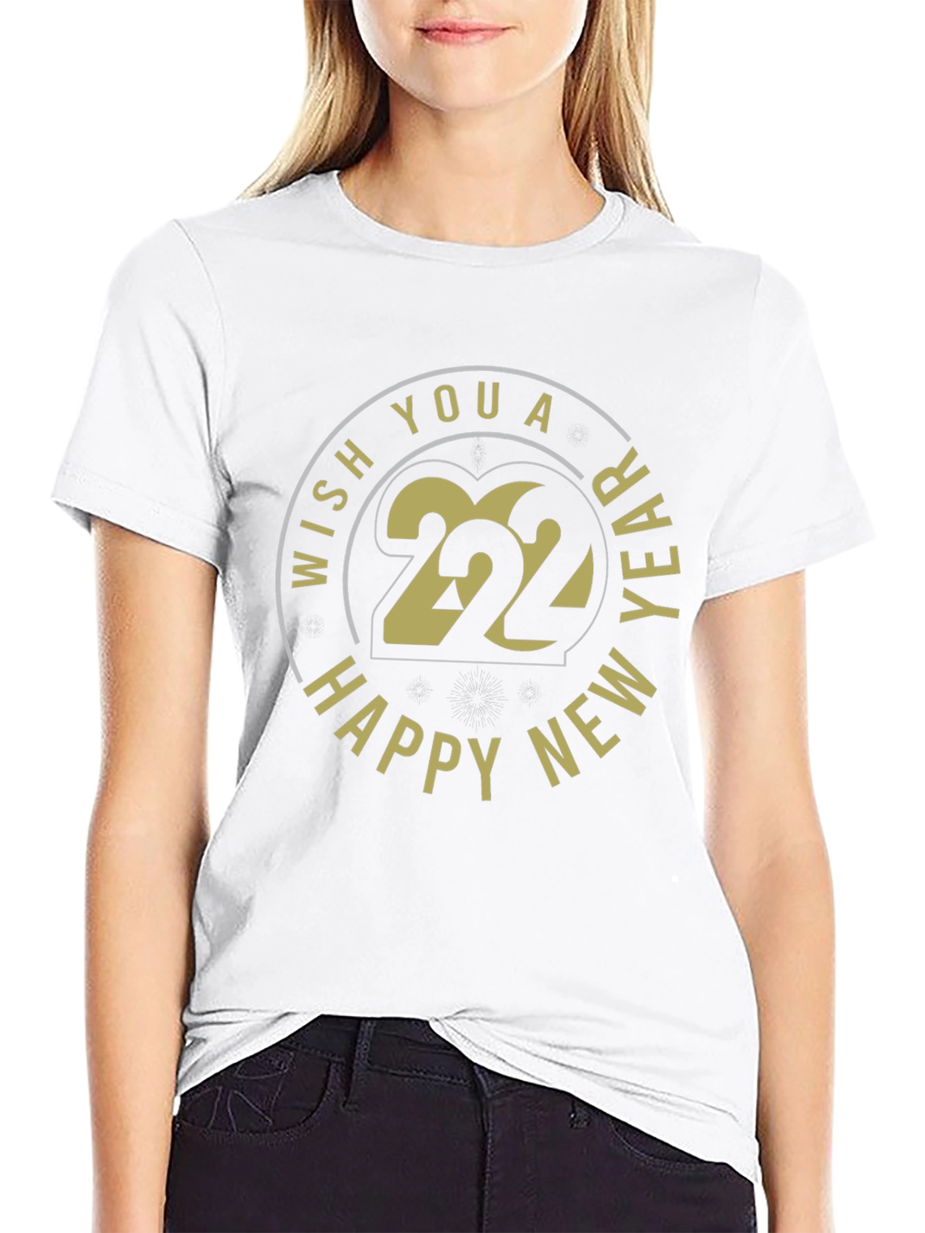 Happy New Year 2022 Black T-Shirt