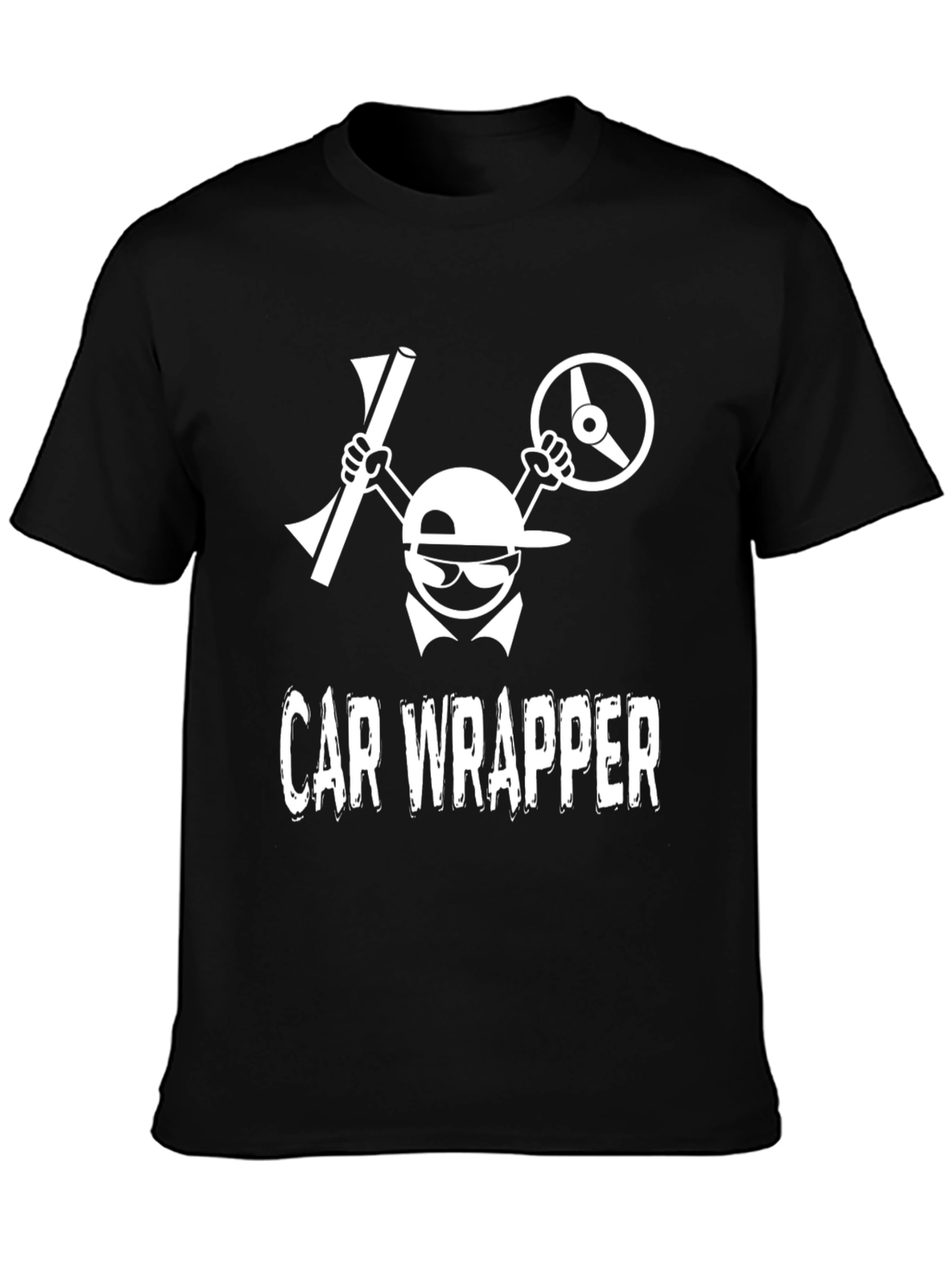 Car Wrapper Graphic T-Shirt - Automotive Wrap Design