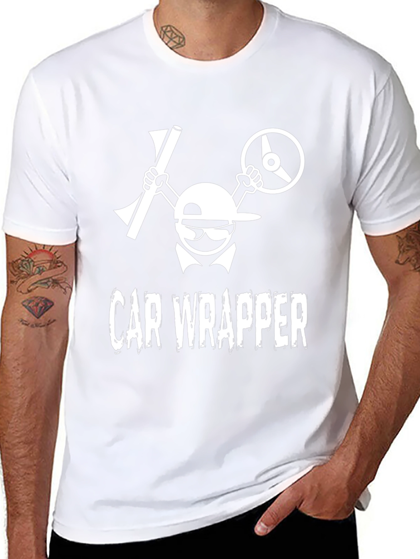 Car Wrapper Graphic T-Shirt - Automotive Wrap Design