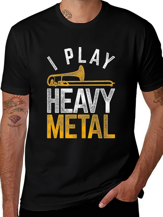 Heavy Metal Trombone Player Black T-Shirt