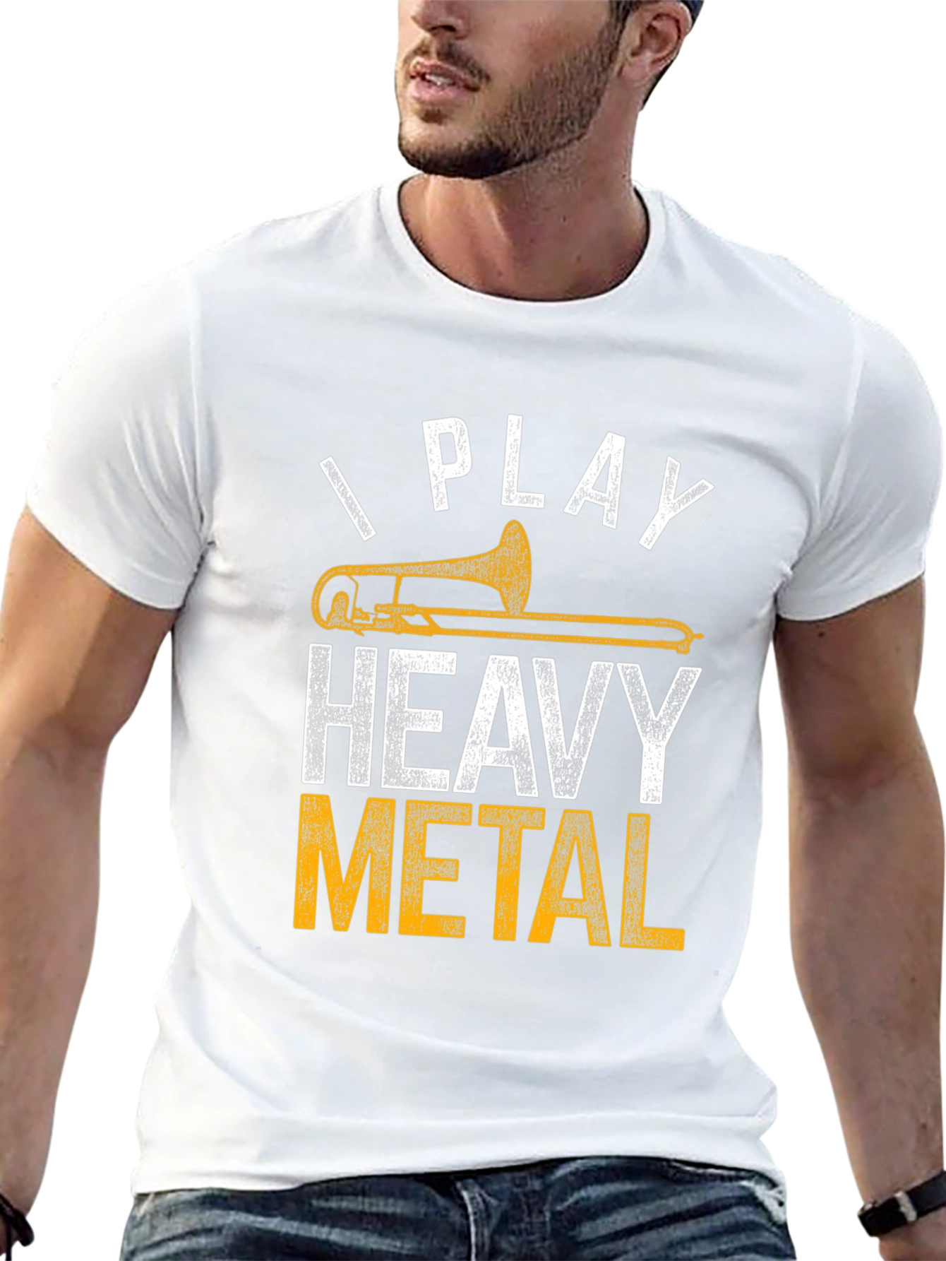 Heavy Metal Trombone Player Black T-Shirt