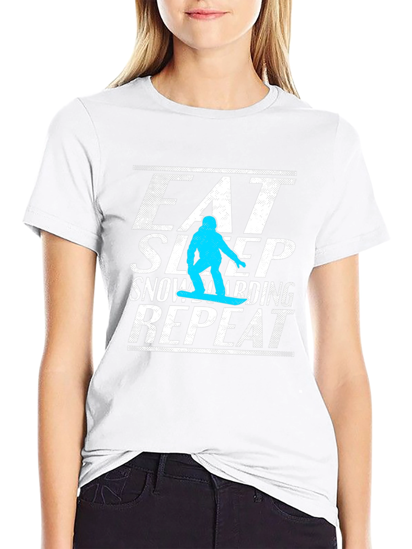 Eat Sleep Snowboarding Repeat Graphic Tee