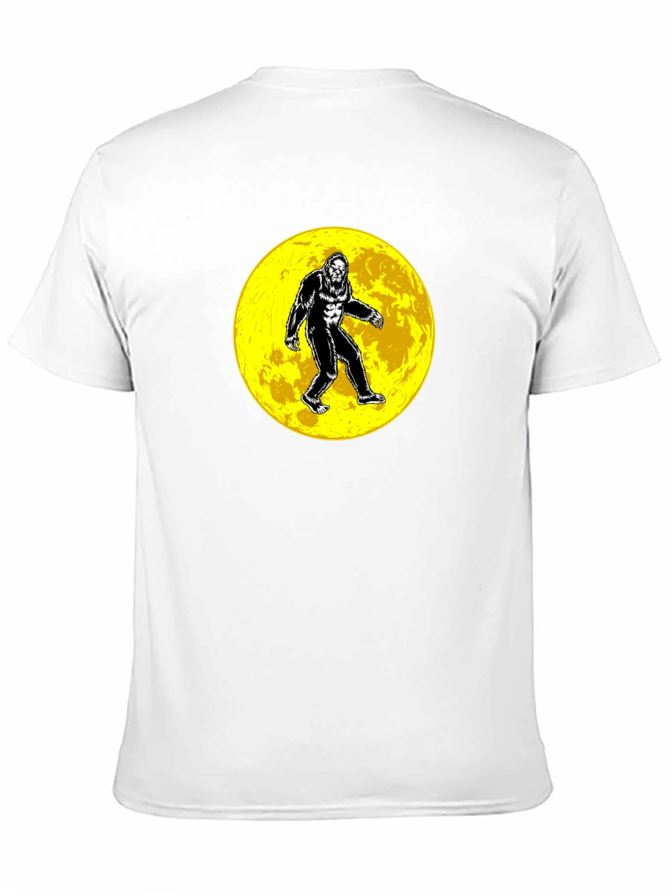 Bigfoot Moon Graphic T-Shirt - Black Cotton Tee