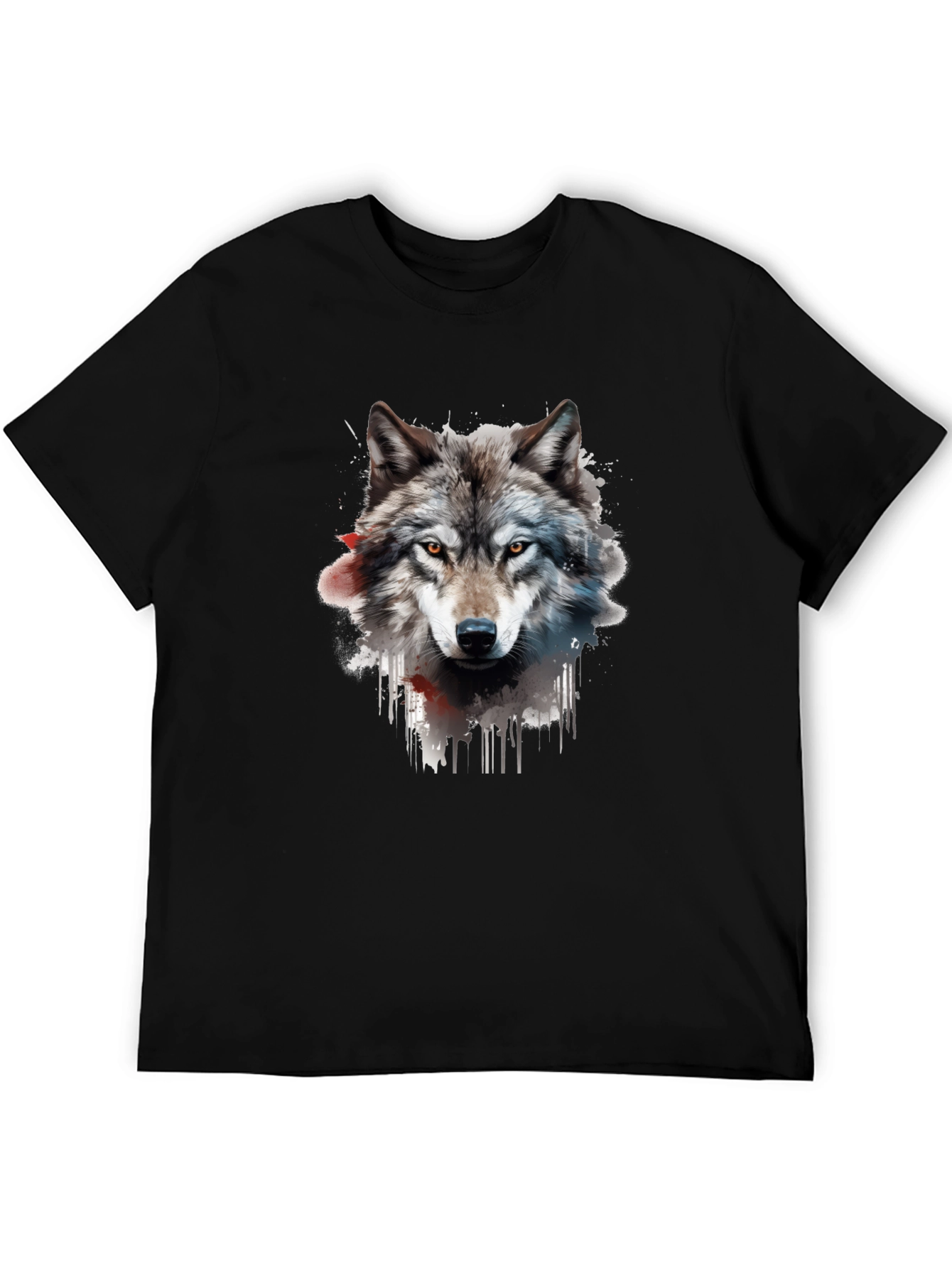 Wolf Graphic T-Shirt - Mens Black Tee