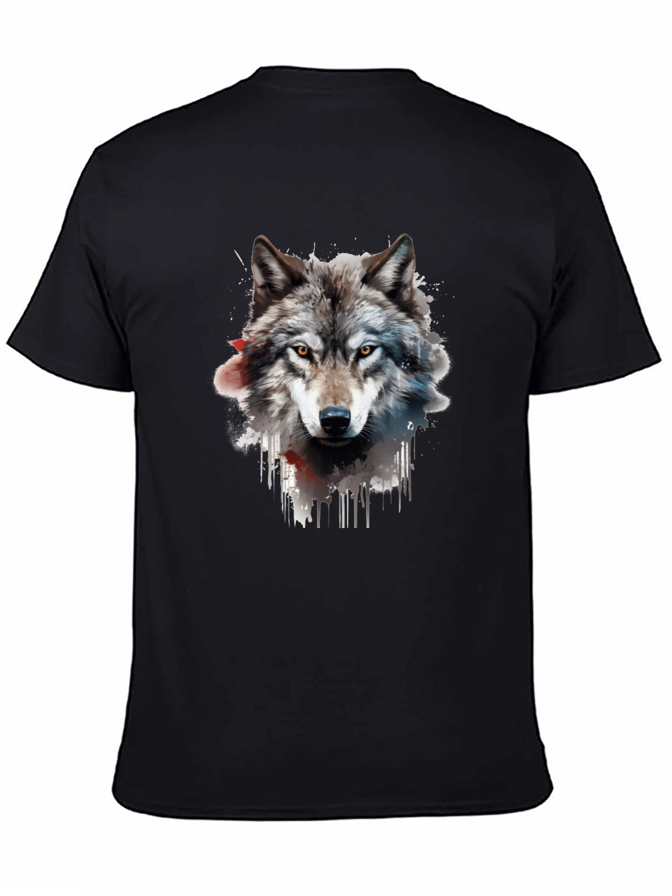 Wolf Graphic T-Shirt - Mens Black Tee