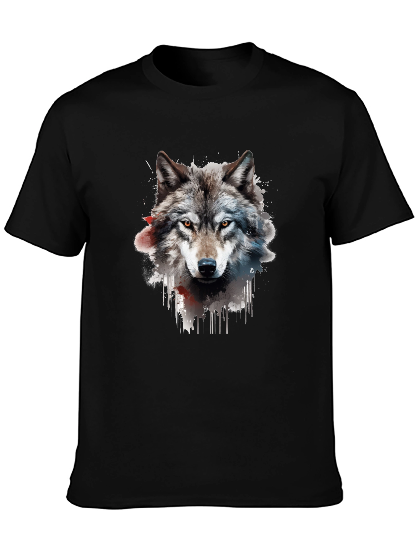 Wolf Graphic T-Shirt - Mens Black Tee