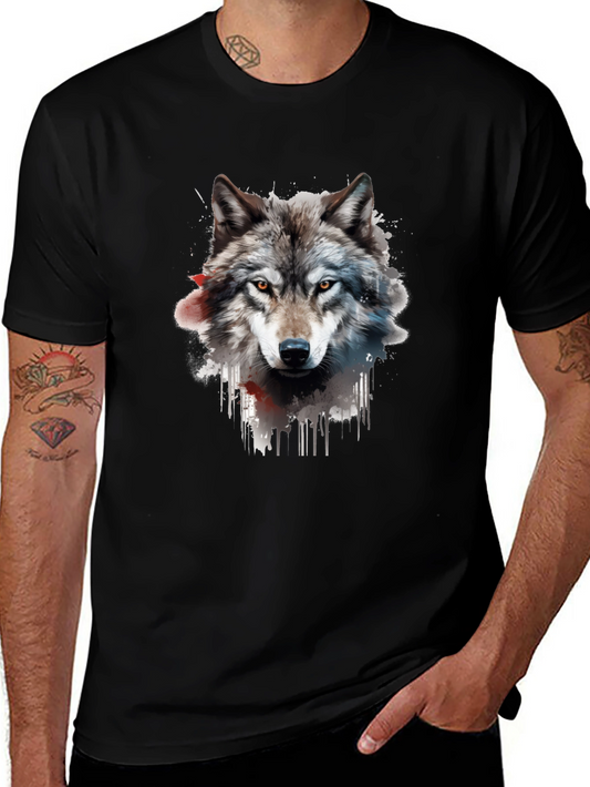 Wolf Graphic T-Shirt - Mens Black Tee