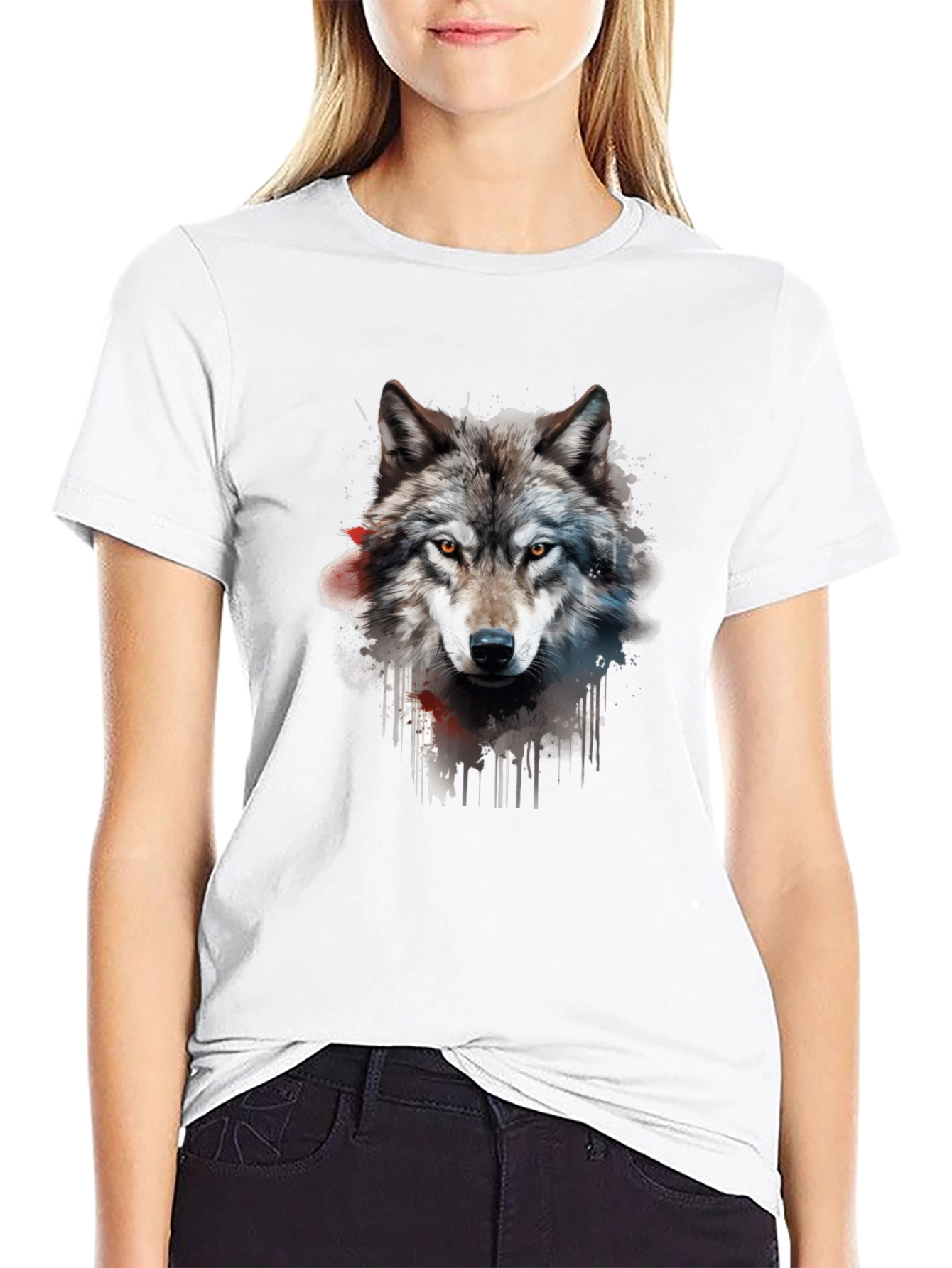Wolf Graphic T-Shirt - Mens Black Tee