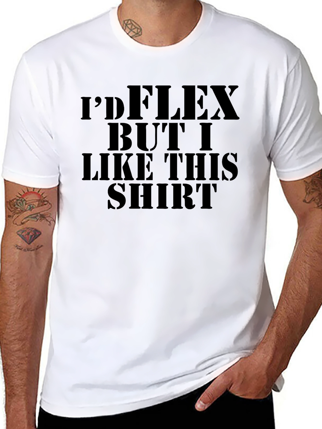 Funny Id Flex But I Like This Shirt