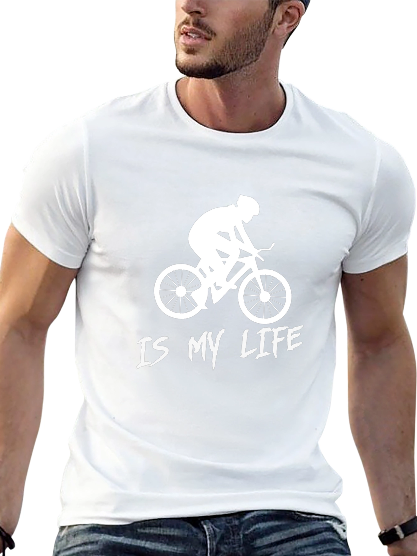 Cycling Is My Life Graphic Tee - Black