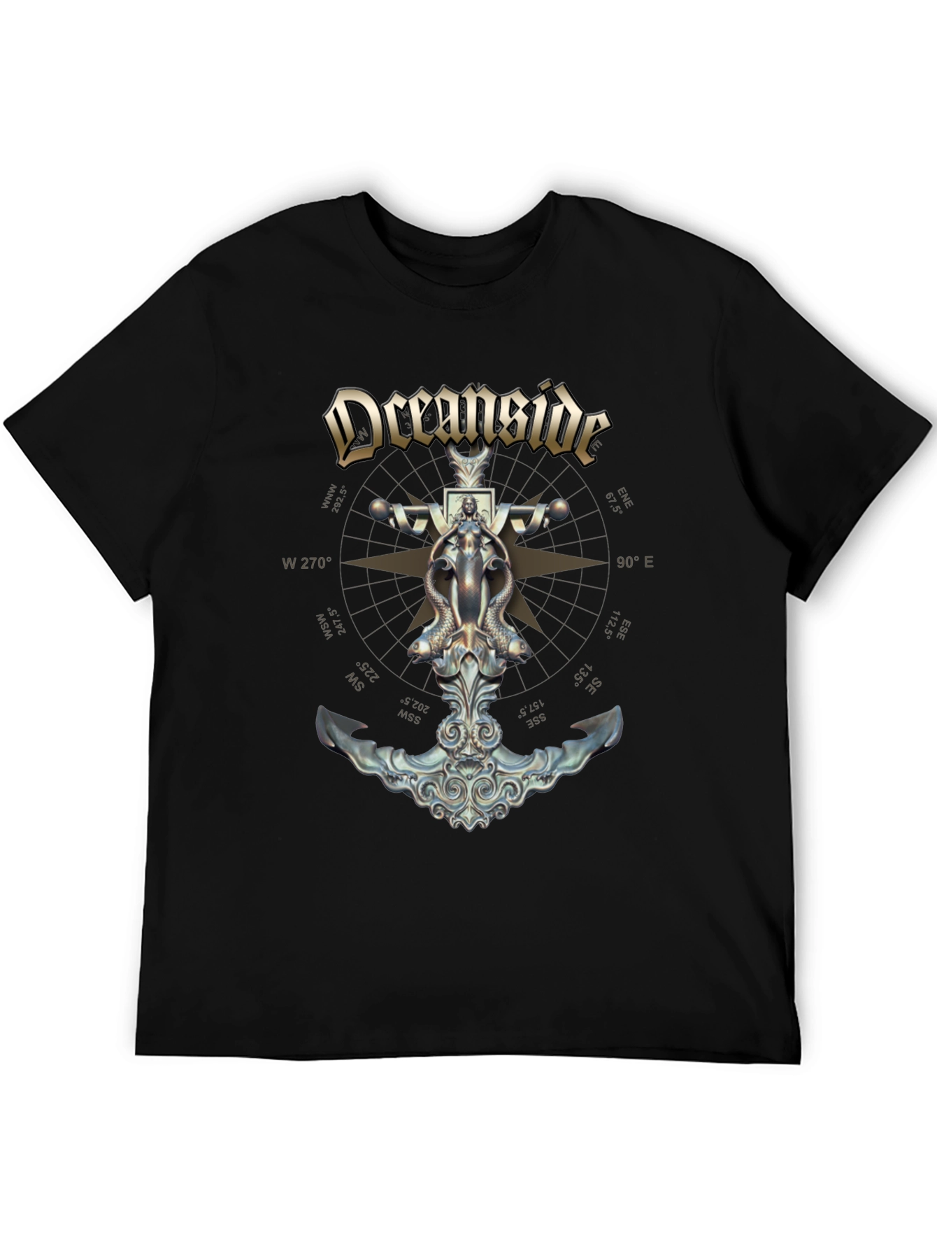 Oceanside Anchor Compass Graphic T-Shirt