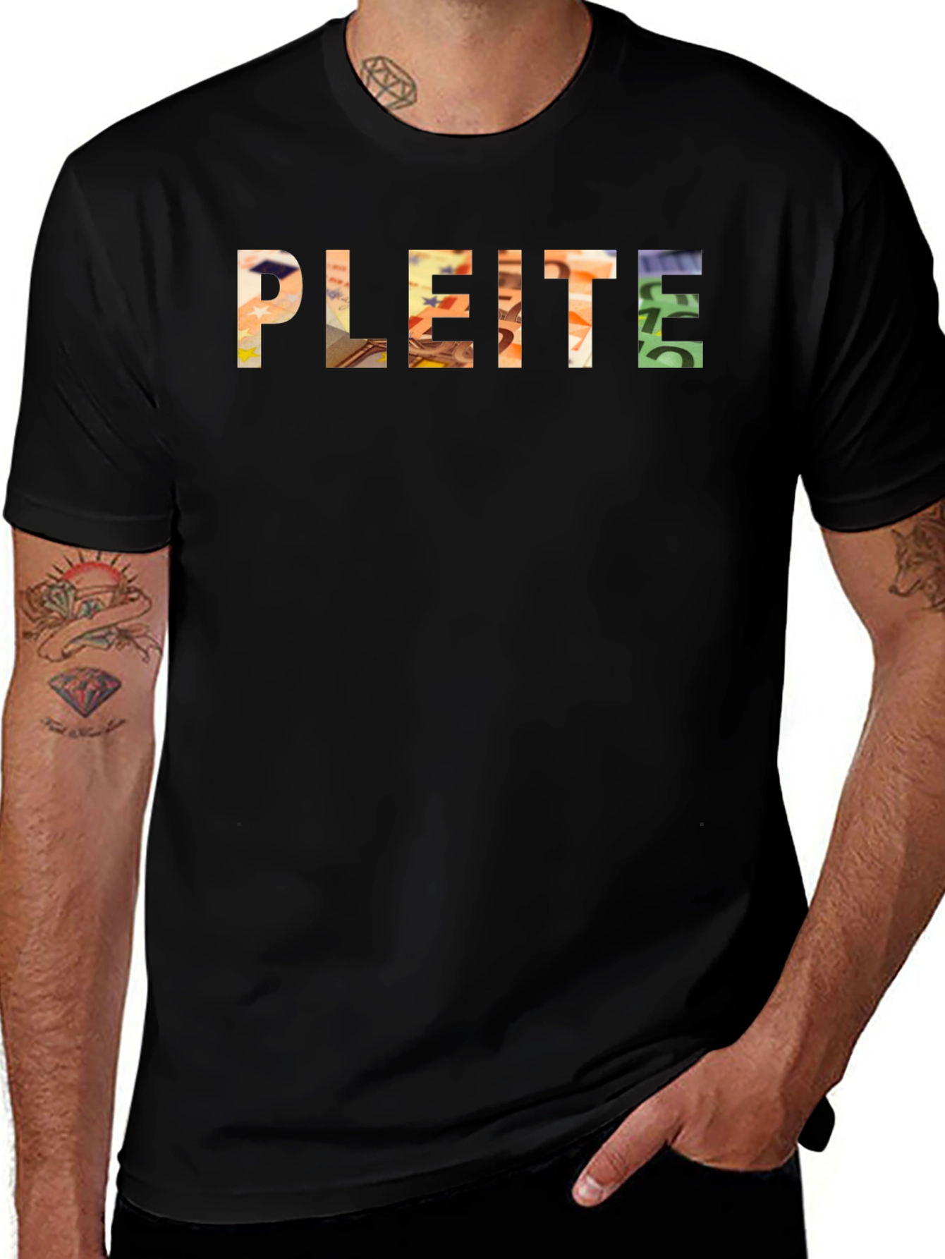 PLEITE Graphic Tee - Euro Money Fill