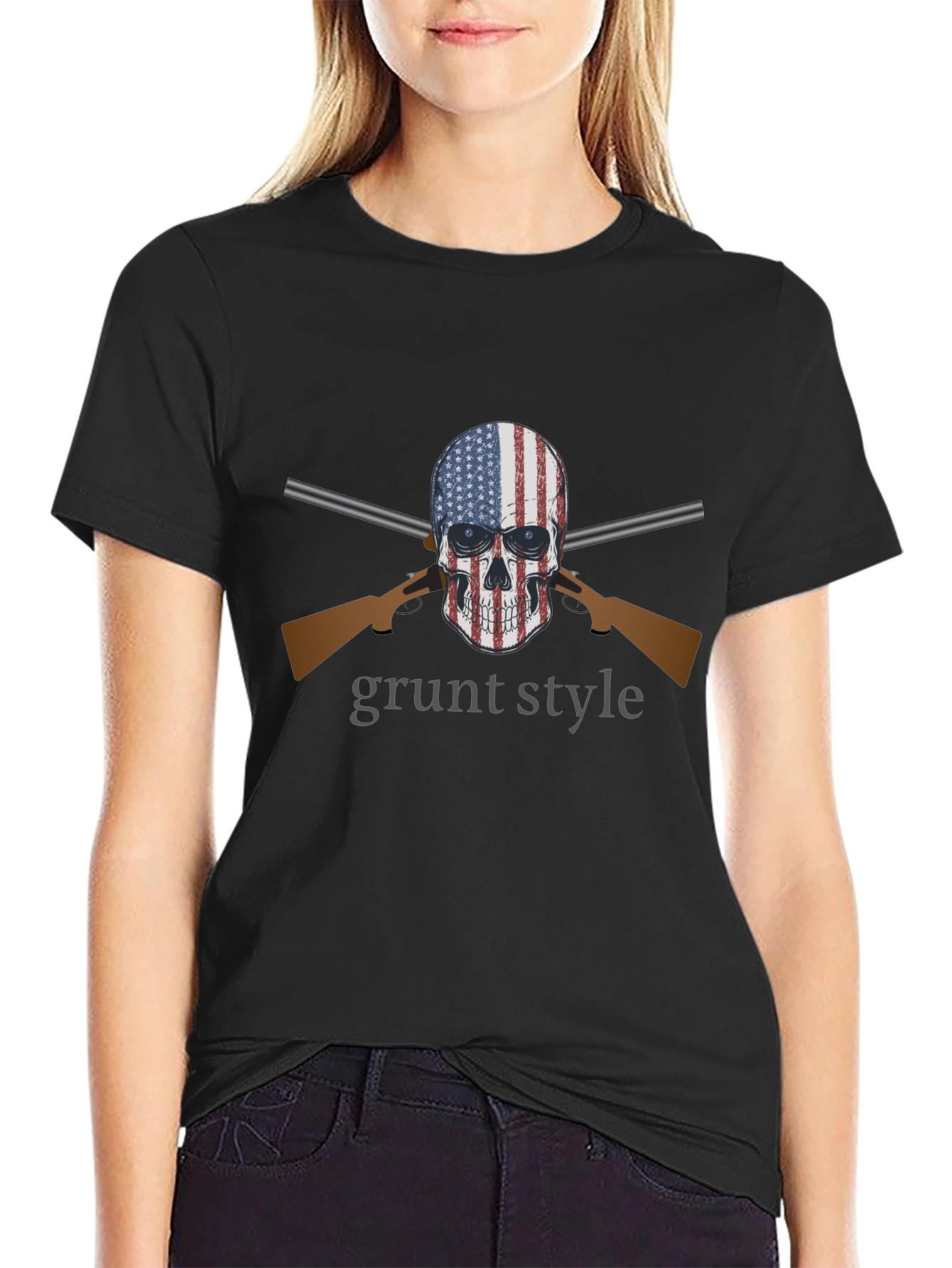 Grunt Style American Skull T-Shirt